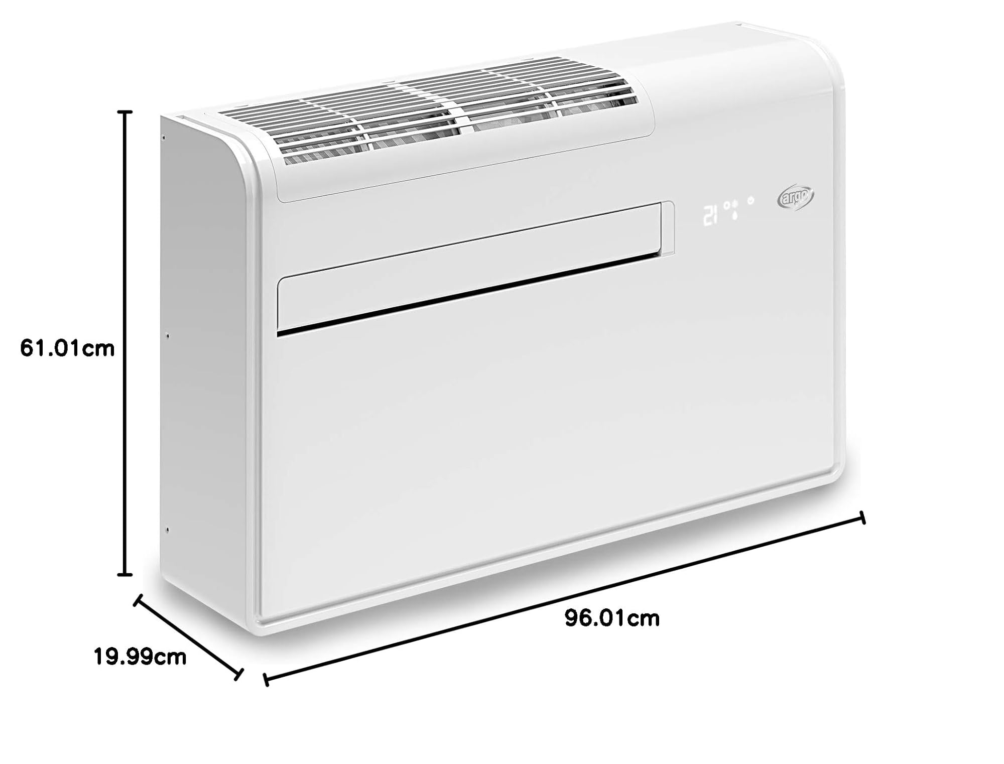 ARGO APOLLO 12 HP Climatiseur sans unité externe 2,35 kW Pompe à chaleur R32 Blanc | Inverter R32 avec Pompe à Chaleur et WiFi Intégré, Clim Mural Silencieux Slim 20 cm