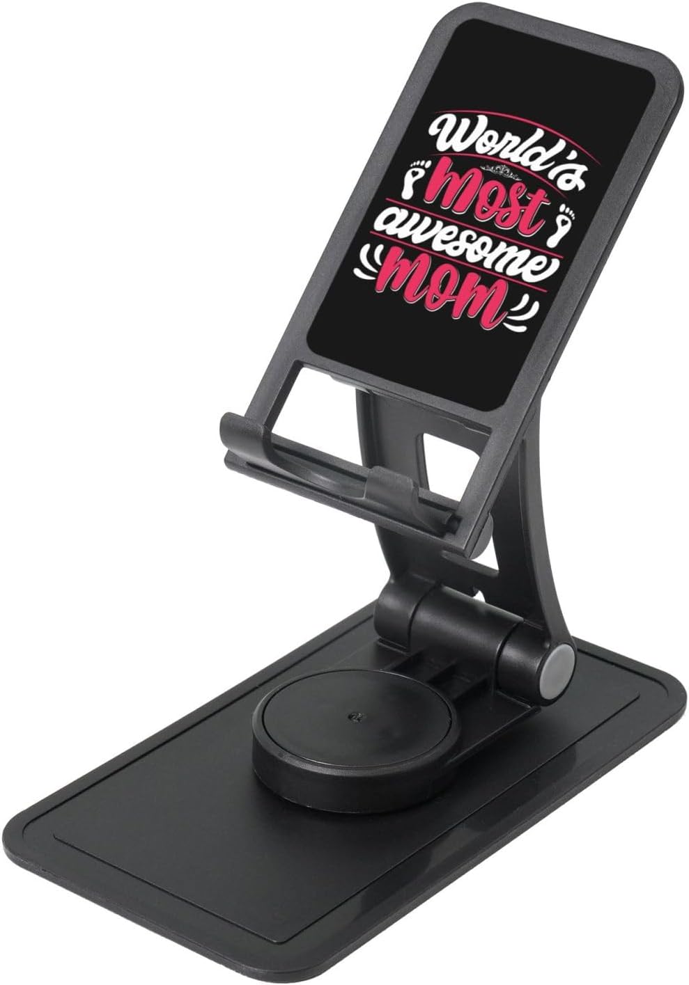 World's Most Awesome Mom Phone Stand for Desk Adjustable Phone Holer Office Travel Accessories for Mobile Phone/Ipad/Tablet Cell Phone Stand