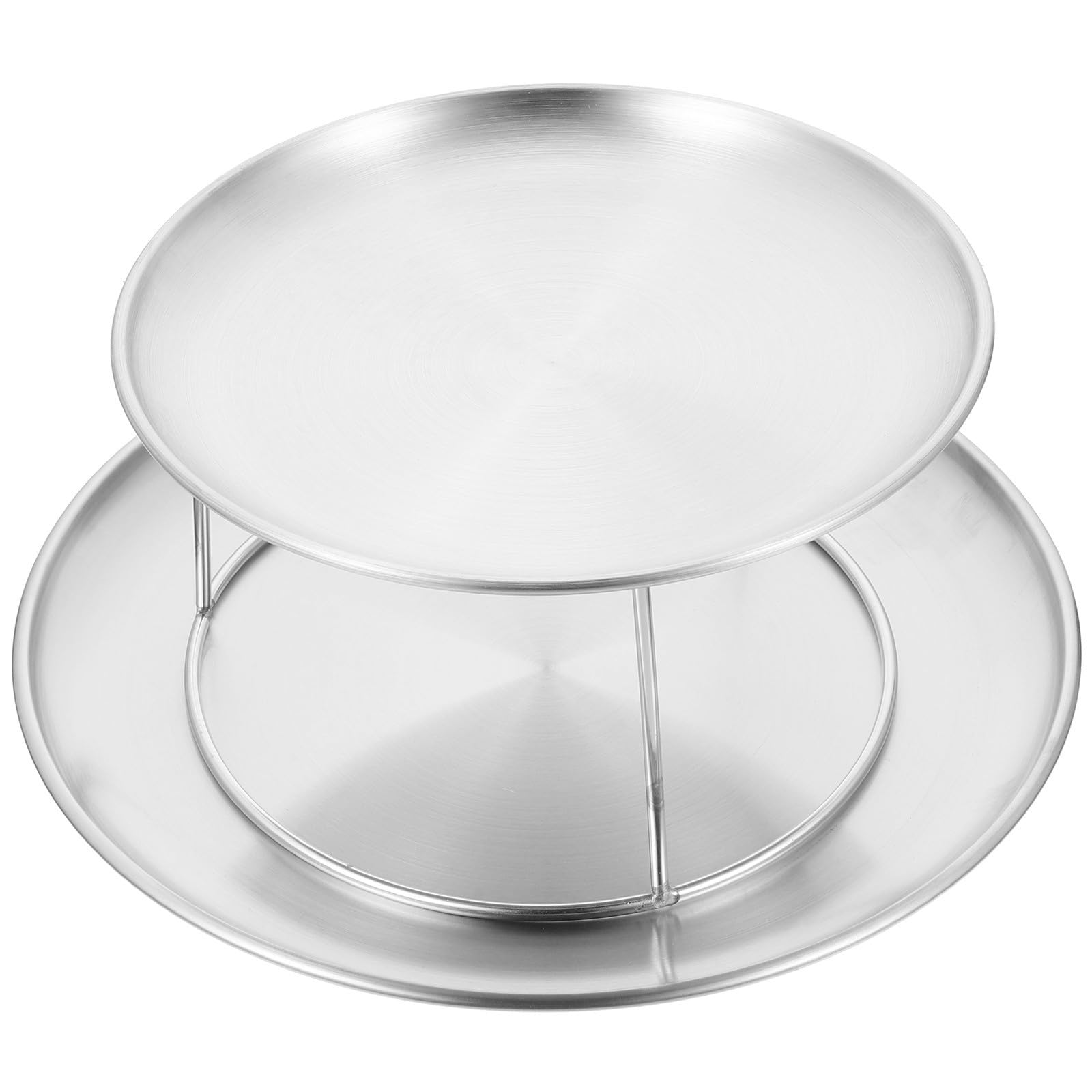USHOBE Soporte Plata Inoxidable Doble de Capa Acero, Tartas