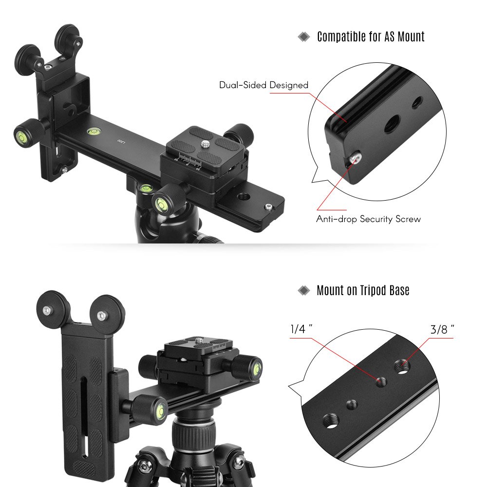 Andoer L200Teleobjektiv Support Long Lens Halter Halterung Hhenverstellbar kompatibel für Arca Sunwayfoto RRS Benro Kirk Markins Halterung