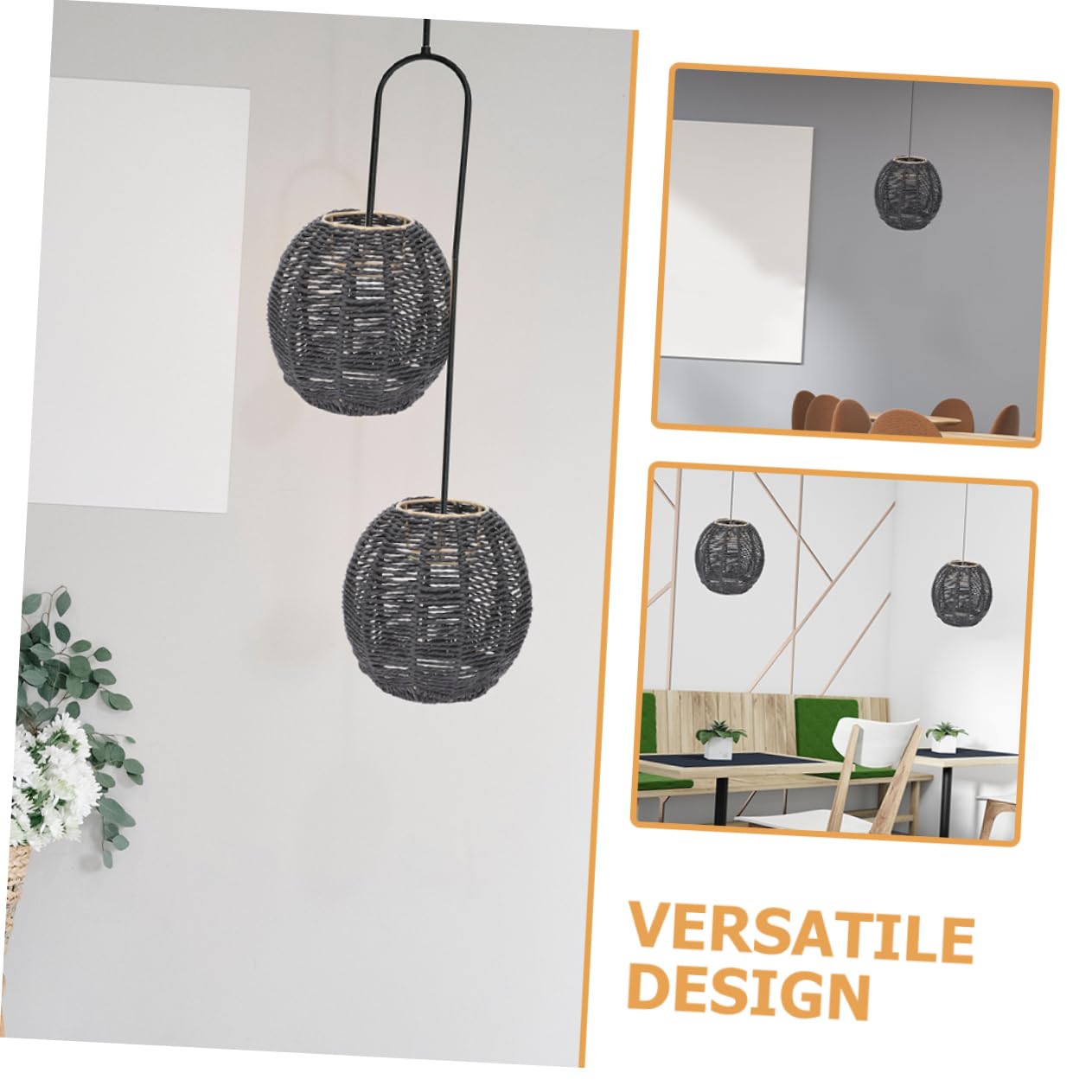 2pezzi Lampadario Sospensione Stile Retro Carta Di Riso Copertura Leggera Per Illuminazione Casa Per Cucina Ristorante