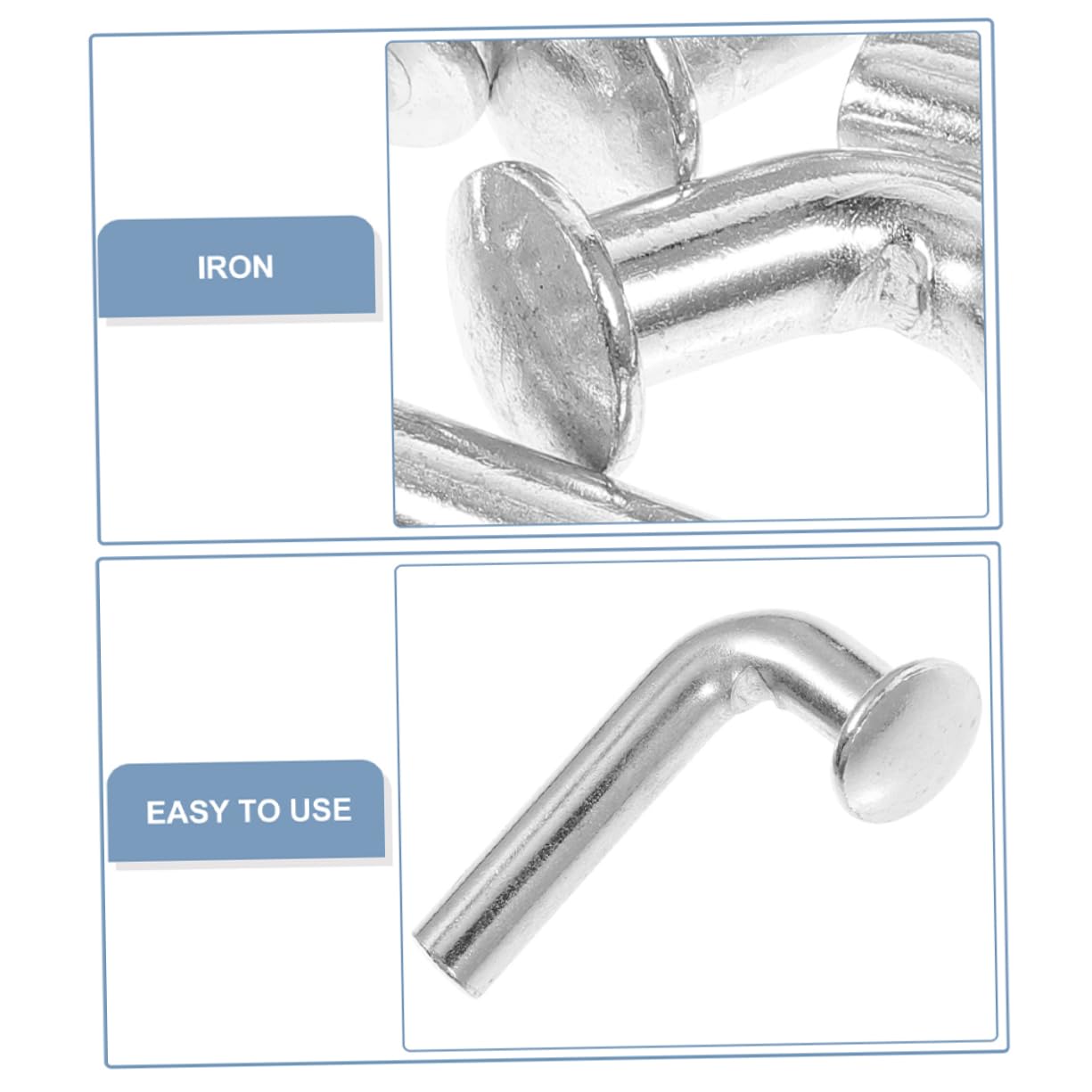 NAMOARLY 50pcs Shelves Accessories Heavy Duty j Pin Pipe Clamps Peg Board Hangers for Racks J Bolt Pallet Heavy Duty j Bolt Heavy Duty Bolts Peg Hook Boards Pin and Rack Bins Steel Silver