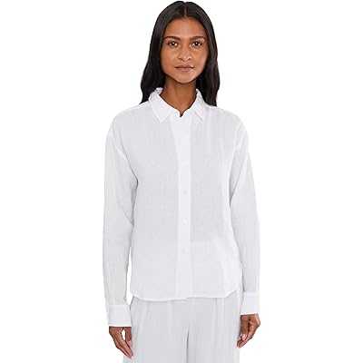 Splendid Stella Linen Button Down white