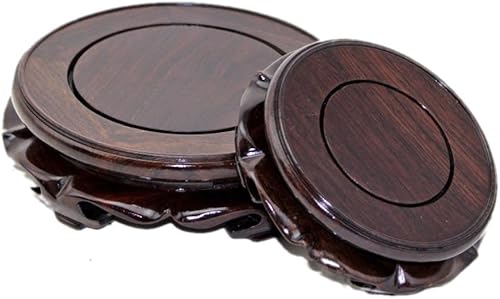 Miniatura 4 de GOLDY&WENDY Soporte de pedestal de palisandro con alfombrilla antideslizante (6.1 pulgadas de diámetro interior, 1 unidad)