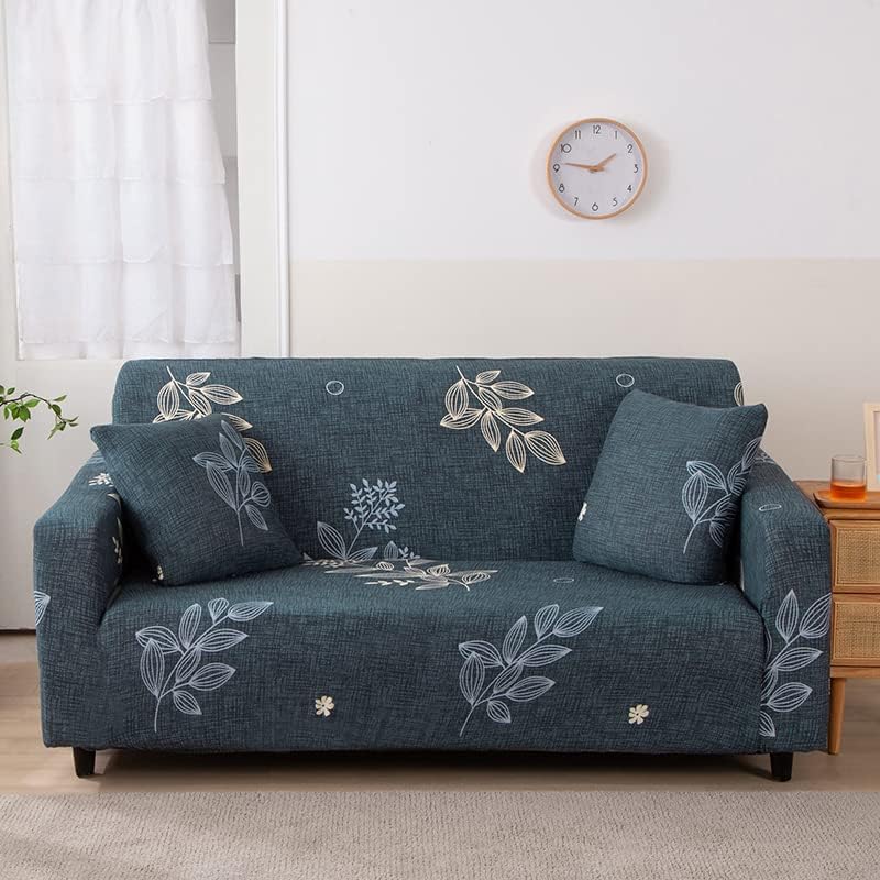 GHAKKE Waterproof Stretch Sofa Cover Fashion Printing All Inclusive Stretch Sofa Cover Sofa Cover Washable Non-slip Stretch with One Pillowcase (Four Seats)