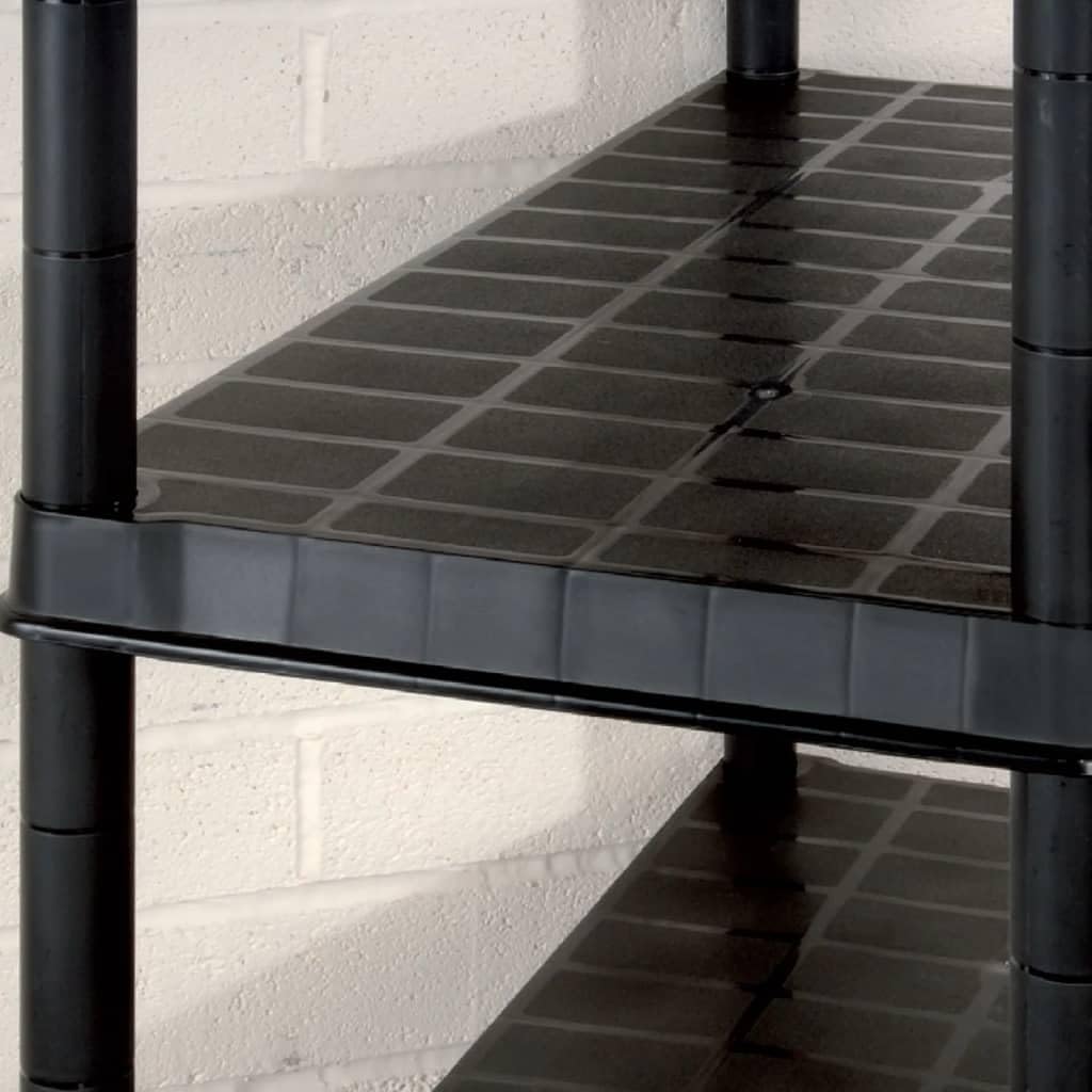 Générique Étagère de Rangement à 5 Niveaux Noir 170x40x185 cm Plastique,Entreprise & Industrie,Stockage Industriel,Étagères industrielles,3059853