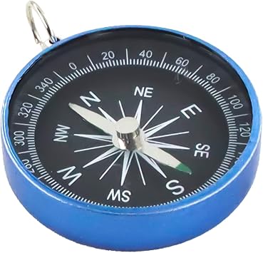 Pocket Compass, Survival Sports Navigation Compass with Key Ring for Outdoors Camping Hiking