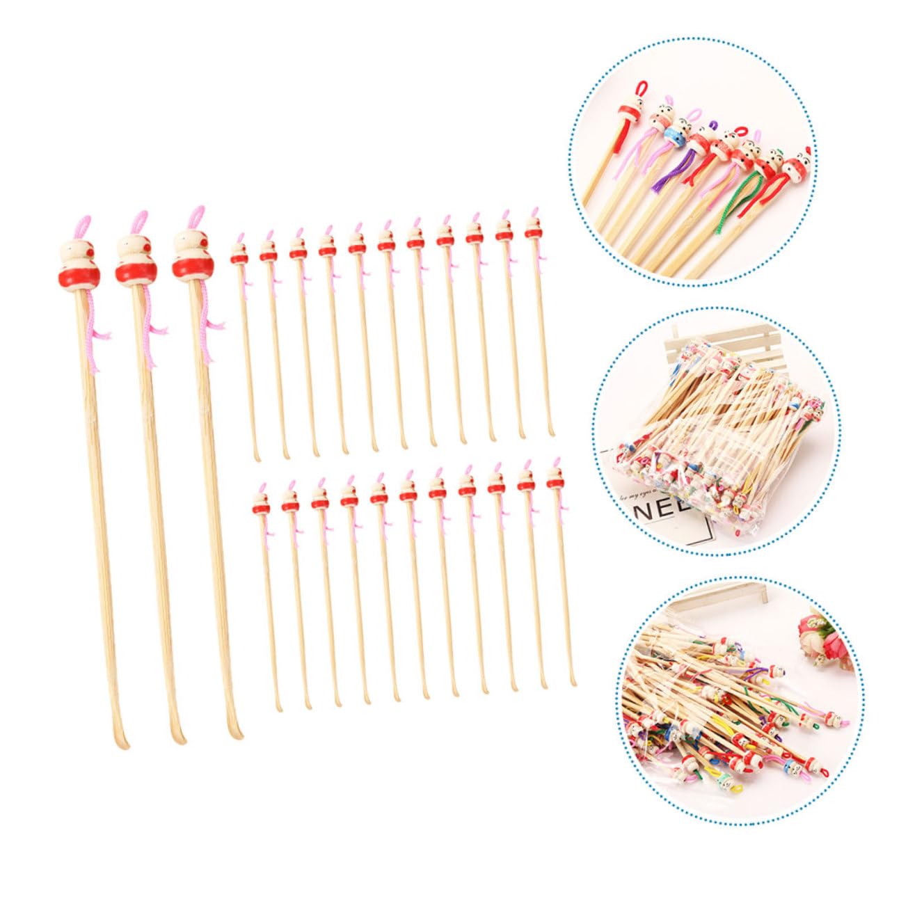 500piezas Cucharas De Cera Para Oídos De Colgantes De Limpieza De Cerumen Utensilios Color Aleatorio