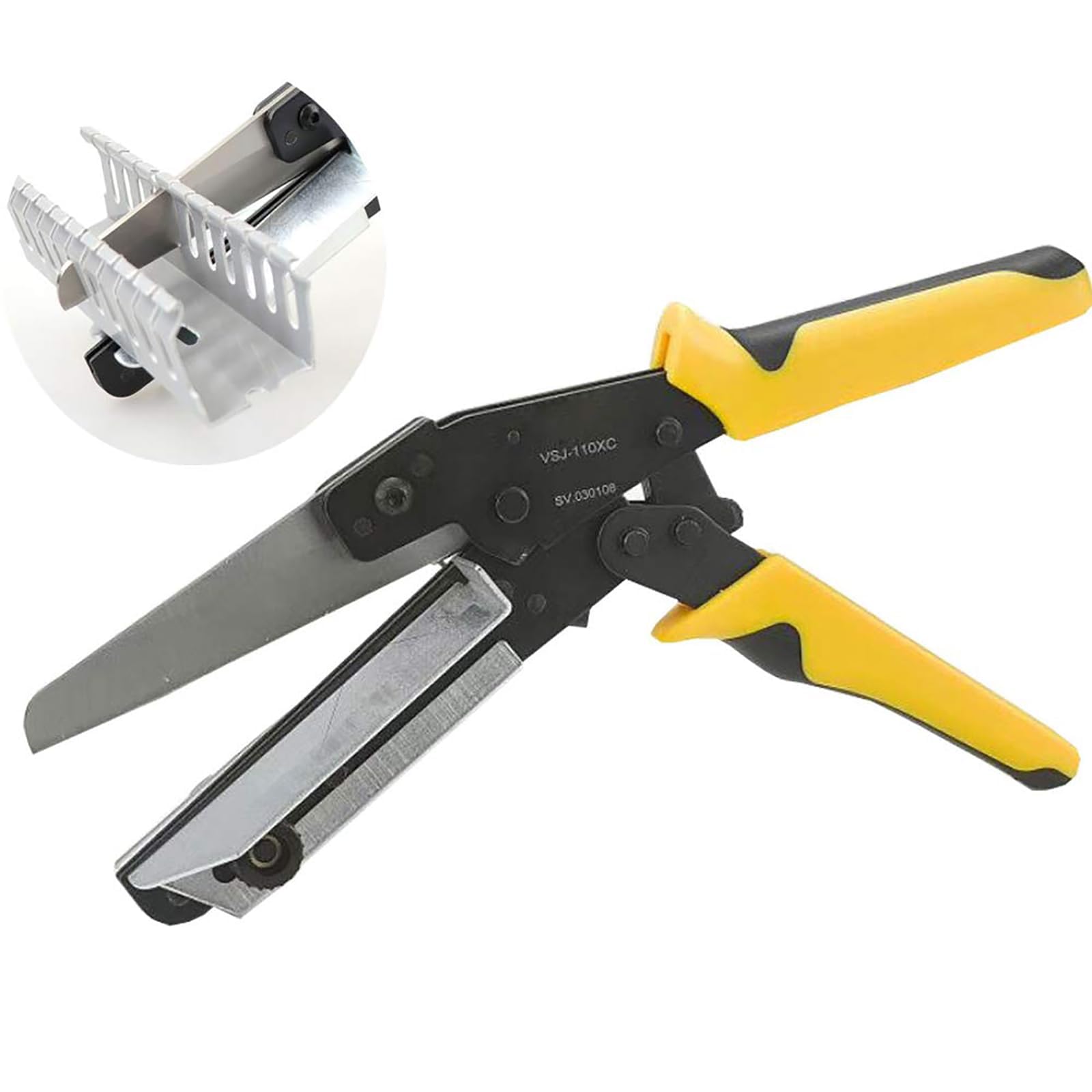 SK5 Regulowane nożyce ukośne ze stali węglowej – 45°/90° z blokadą bezpieczeństwa i ergonomicznym uchwytem do rur PVC, kanałów drucianych i miękkiego drewna