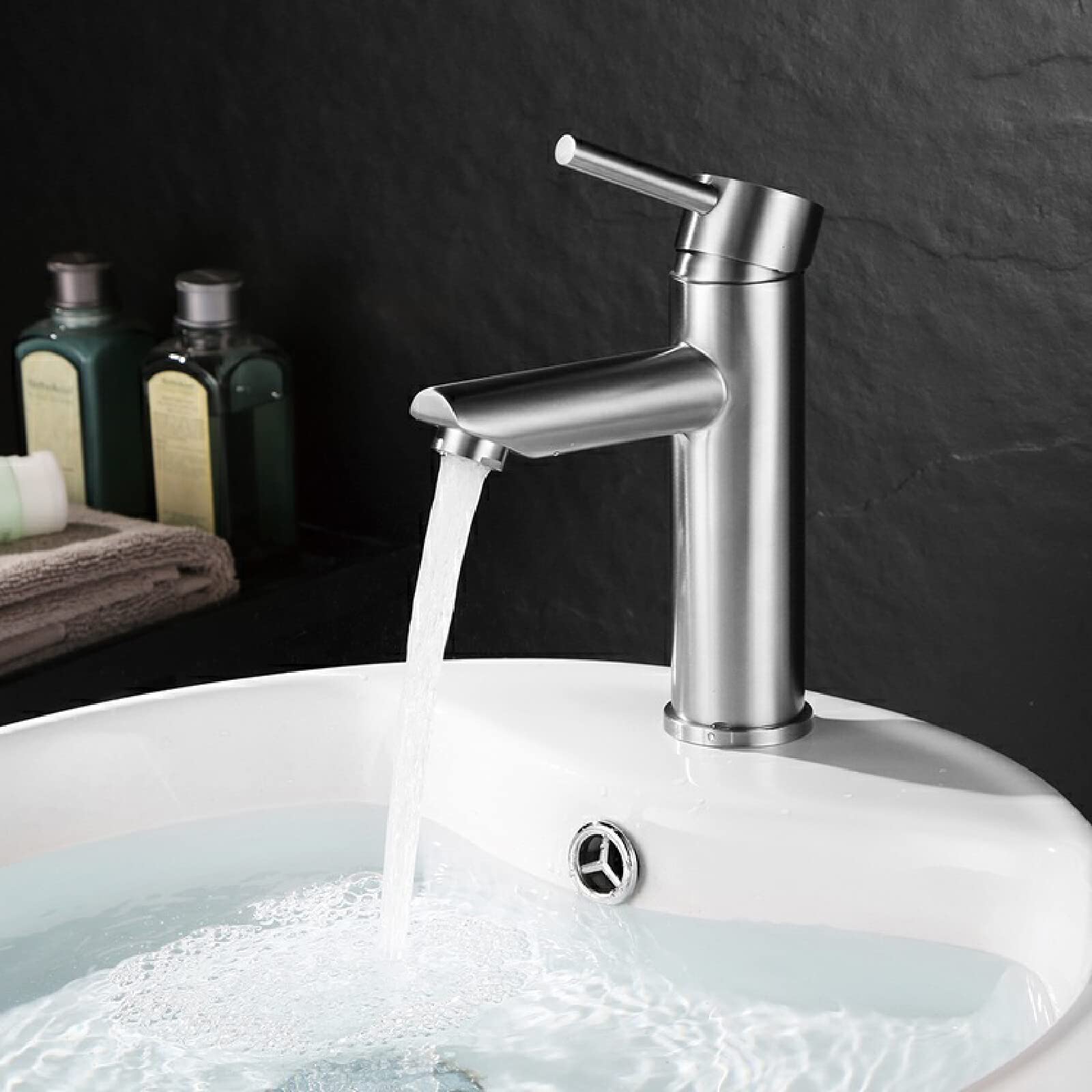 Bagno Lavandino Rubinetto Nichel Spazzolato Rubinetto Del Bagno Singola