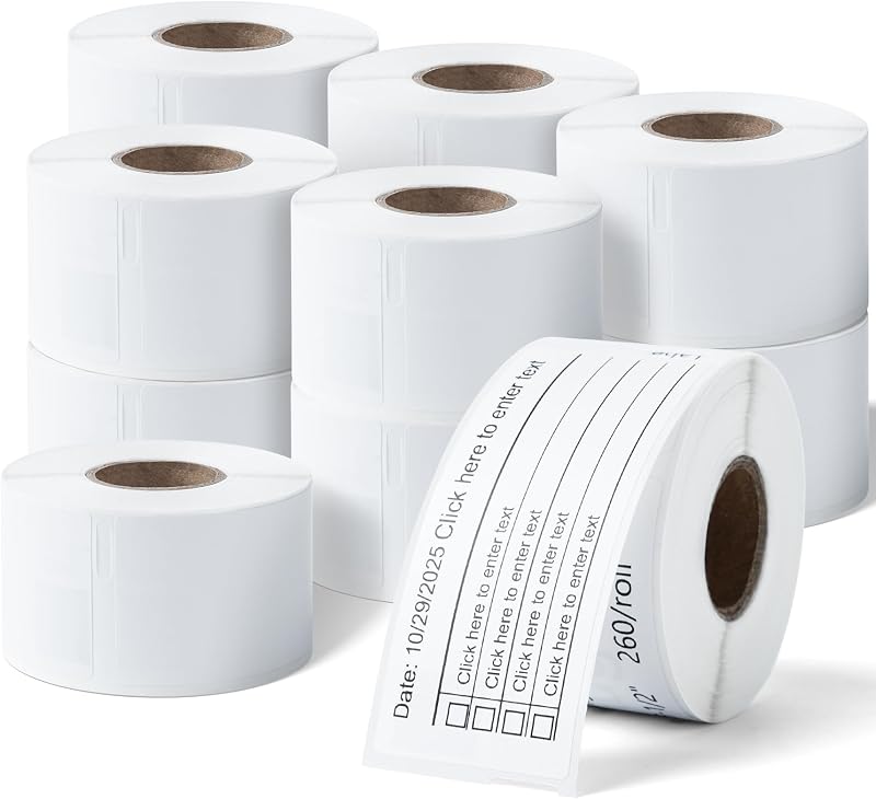 12 Rolls Compatible with Dymo LabelWriter 450 Address Label Refill 30321 | 1-4/10" x 3-1/2"(36 x 89 mm), 260/Roll, Work with 400 450 Duo Twin Turbo 4XL, direct thermal printer, 3120 white paper label