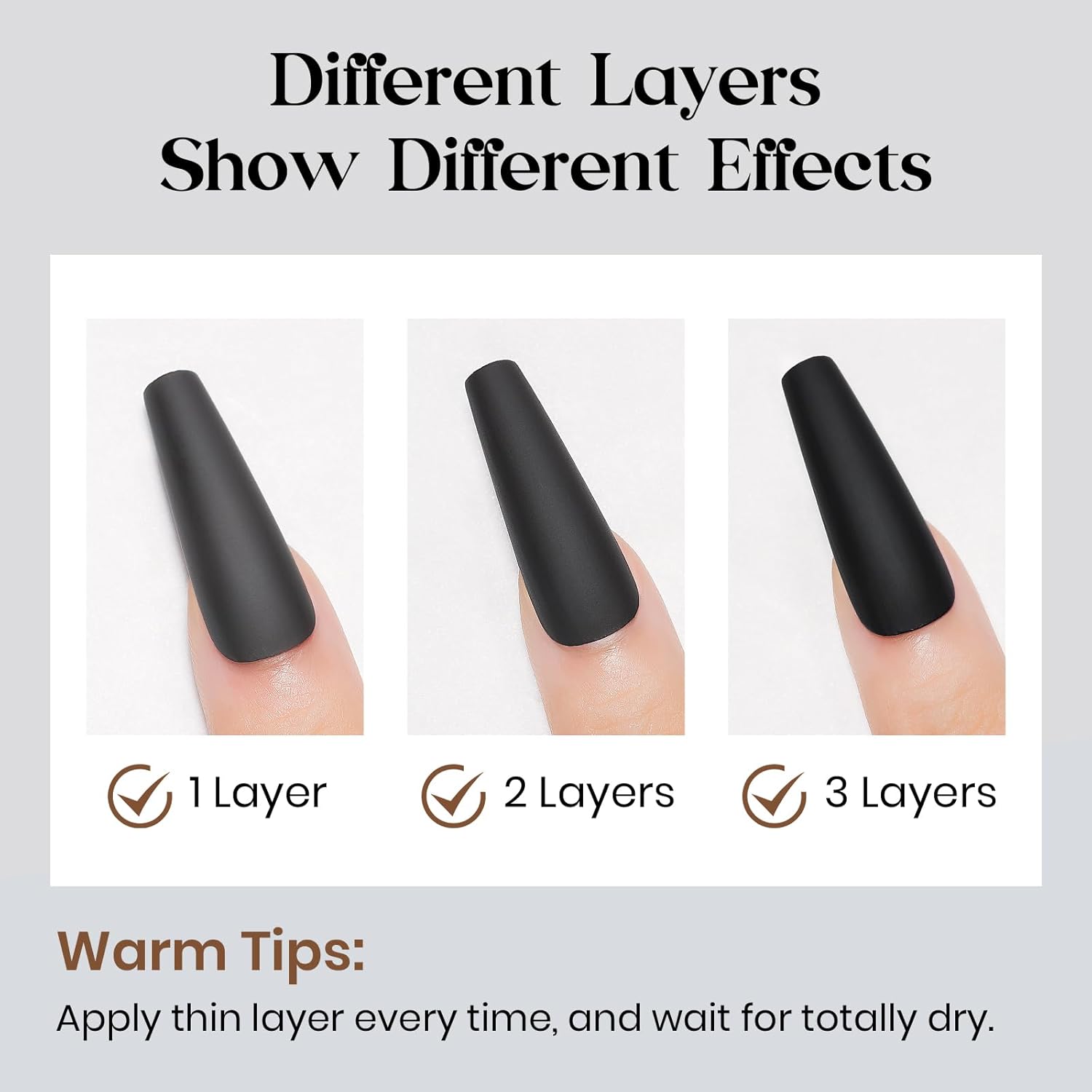 MIZHSE Matte Black Nail Polish, Quick Dry Velvet Black Nail Polish, Non-Gel Air Drying Fast 15 ml Regular Glossy Shiny Finish Nail Lacquer, Full Coverage Nail Art Manicure DIY Home - Image 6