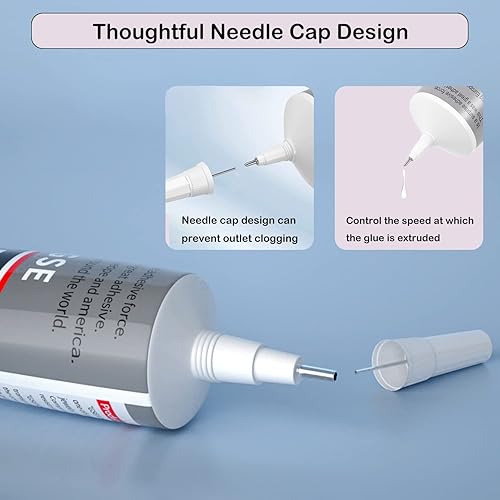 Miniatura 10 de B7000 - Pegamento adhesivo de diamantes de imitación para manualidades, 2 piezas de 3.7 fl oz/3.7 fl oz B7000 pegamento transparente con 5 2