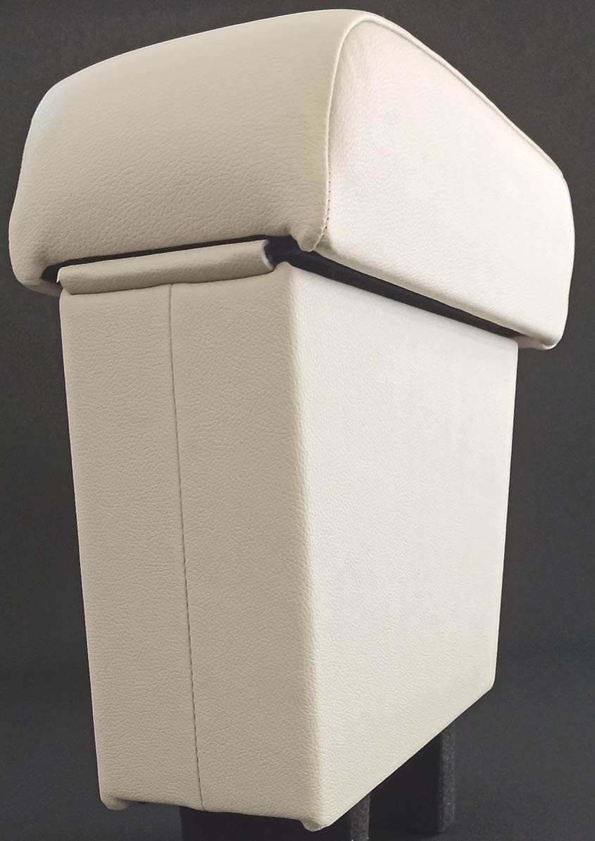 Bracciolo avorio Premium compatibile con Fiat 500 montaggio integrato invisibile, grande portaoggetti