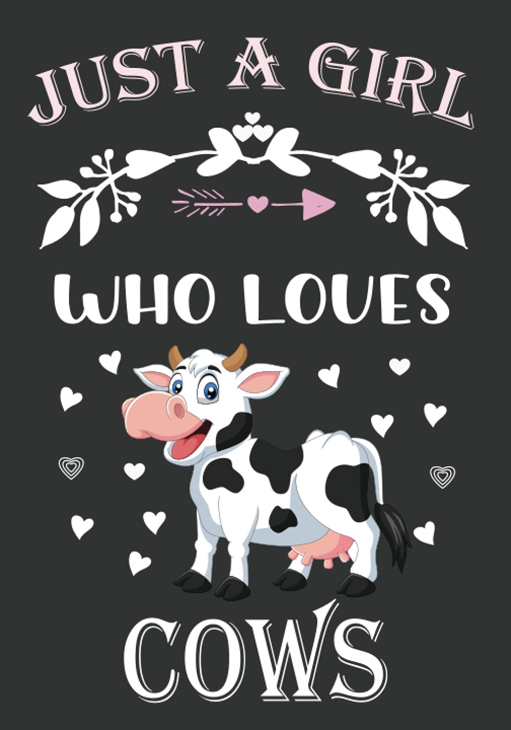 Just a Girl Who Loves Cows: Cows Notebook Gift For Girls for School, Home or Work, Medium College-Ruled Diary