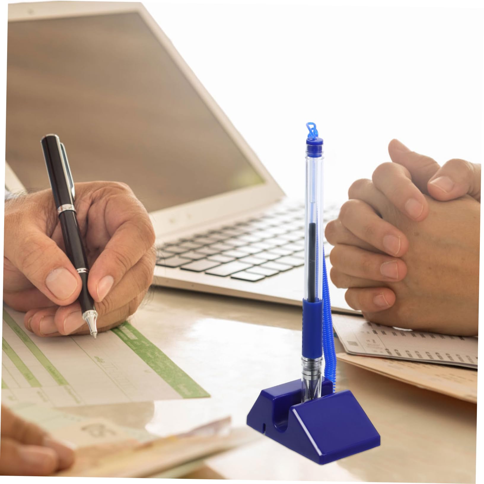 jojofuny 15pezzi Gel Scrivania Con Base Per Reception e Ufficio Penne Per Contatori Blu Nero e Scrittura e Per Professionali