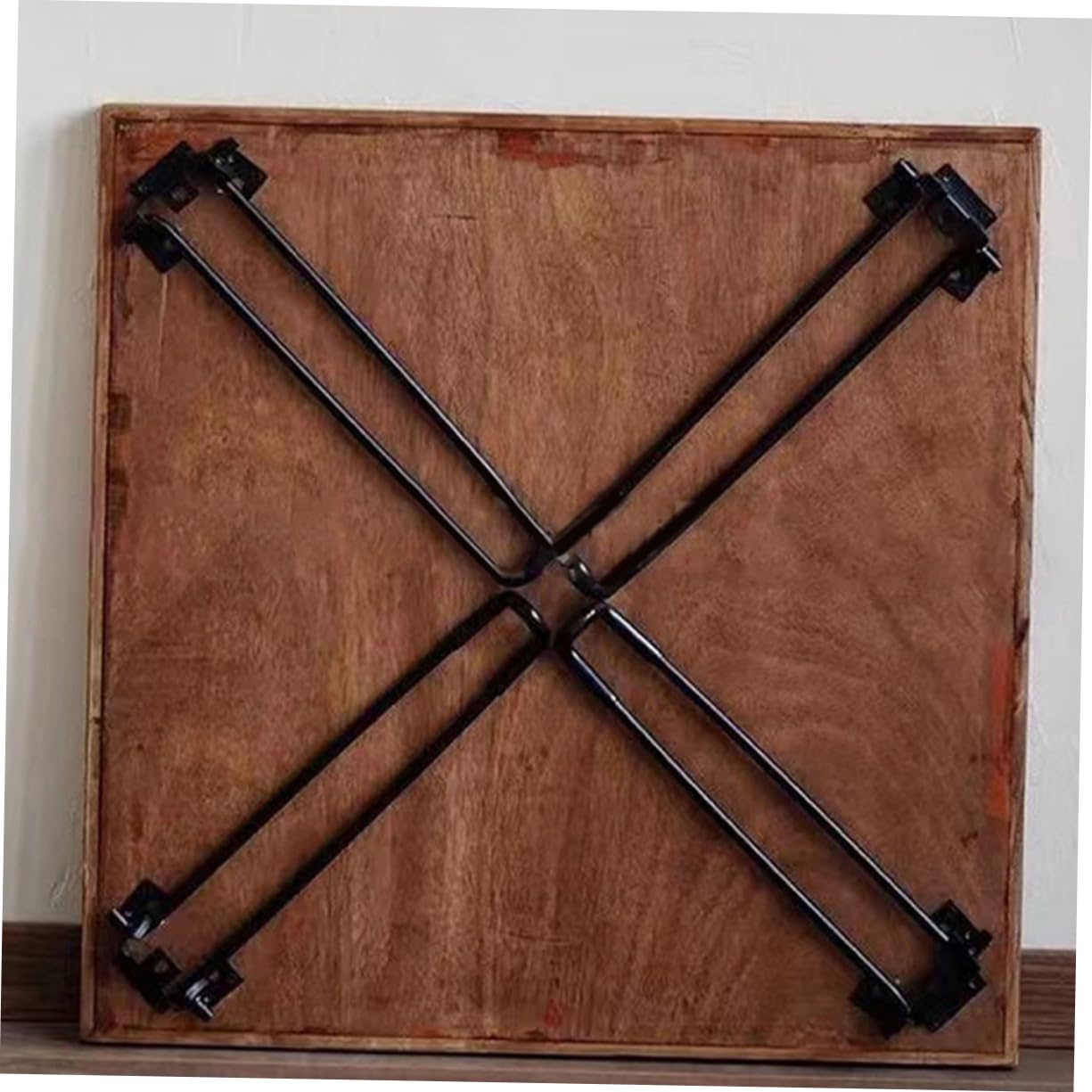 Schreibtischbein Klappbar aus Schwarzem Eisen Robust und Multifunktional 4 Stück Klappbare Tischbeine für Couchtisch und Nachttisch Geeignet