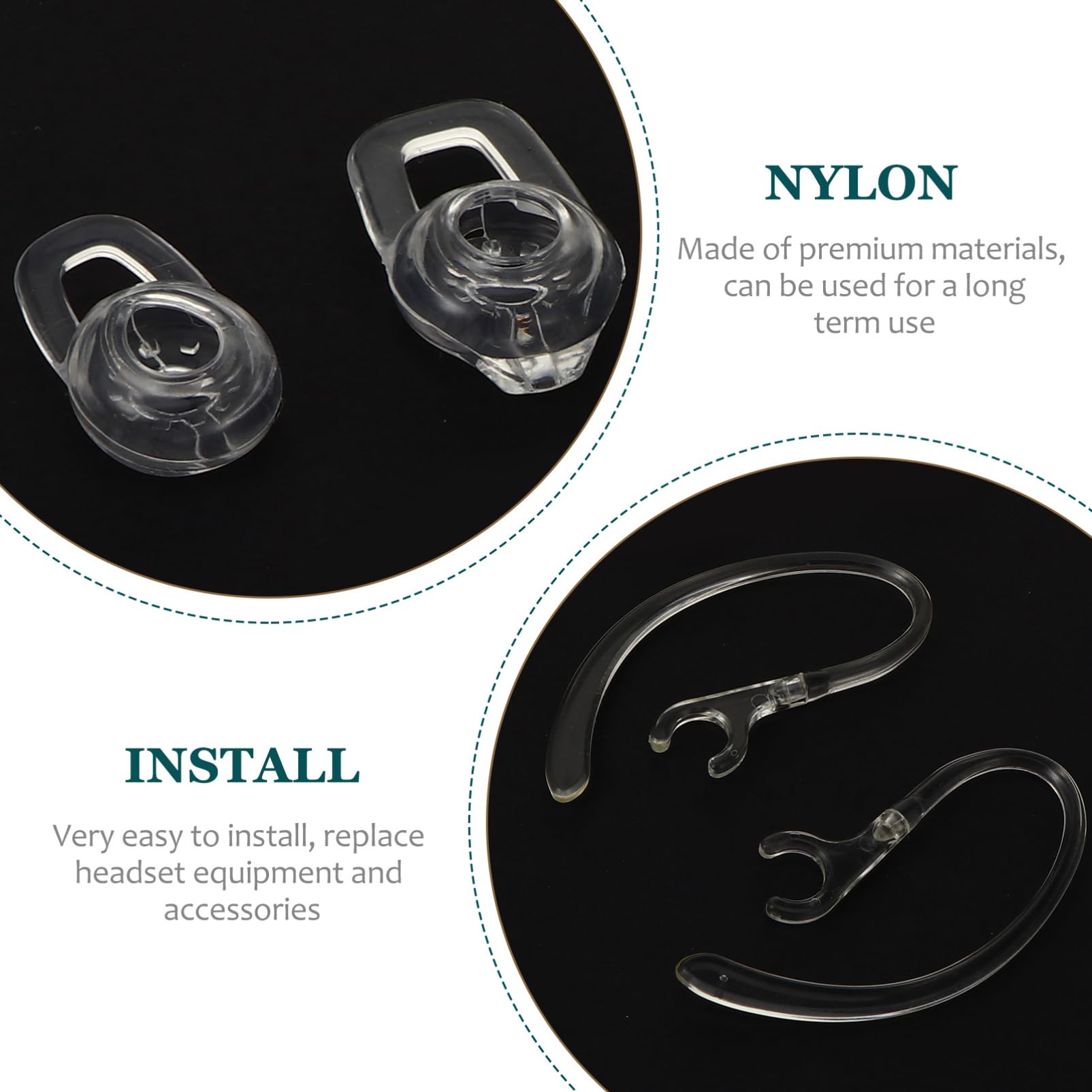 SHINEOFI 3 Ensembles Bouchons d'oreilles Crochets d'oreille Couvre-Embouts Remplacement D'Écouteurs Crochet d'oreille en Mousse Synthétique 20 pièces * 3