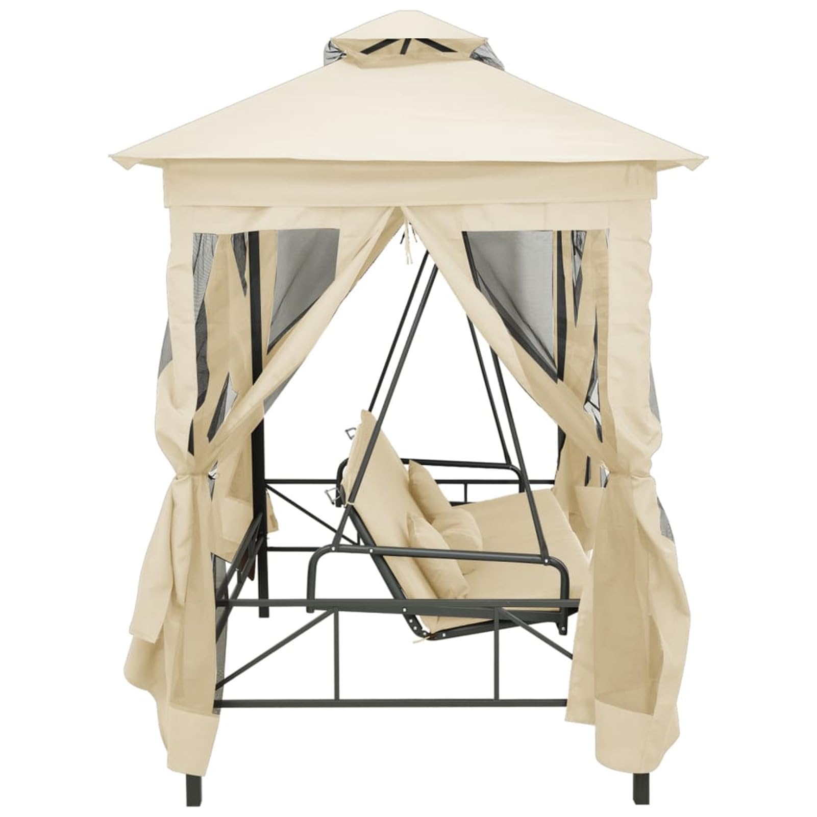 Banco Columpio cenador Blanco Crema, Columpio Jardin Exterior, Balancin Jardin Exterior, Muebles Jardin Exterior, Balancin Balcon - 43239