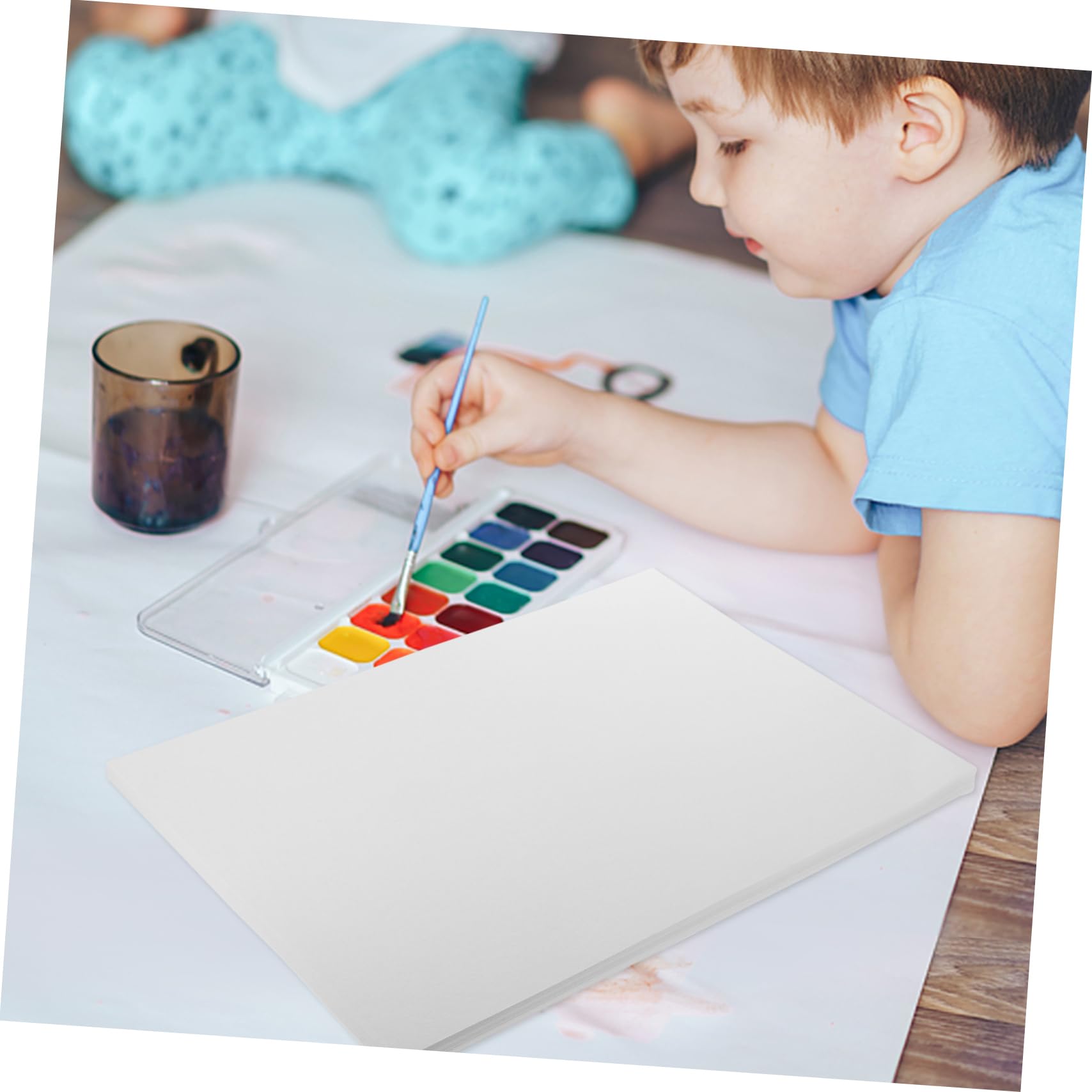 Hohopeti 50 Blatt Aquarellpapier 160g Weiß für Wasserfarben Malpapier für Hobbyisten