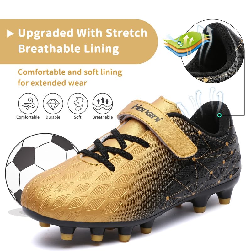 Hanani Boys Soccer Cleats Kids Girls FG/AG Soccer Athletics Sport Shoes Training Shoes Running Shoes Teenager Indoor Outdoor Football Shoes Sneakers for Unisex3