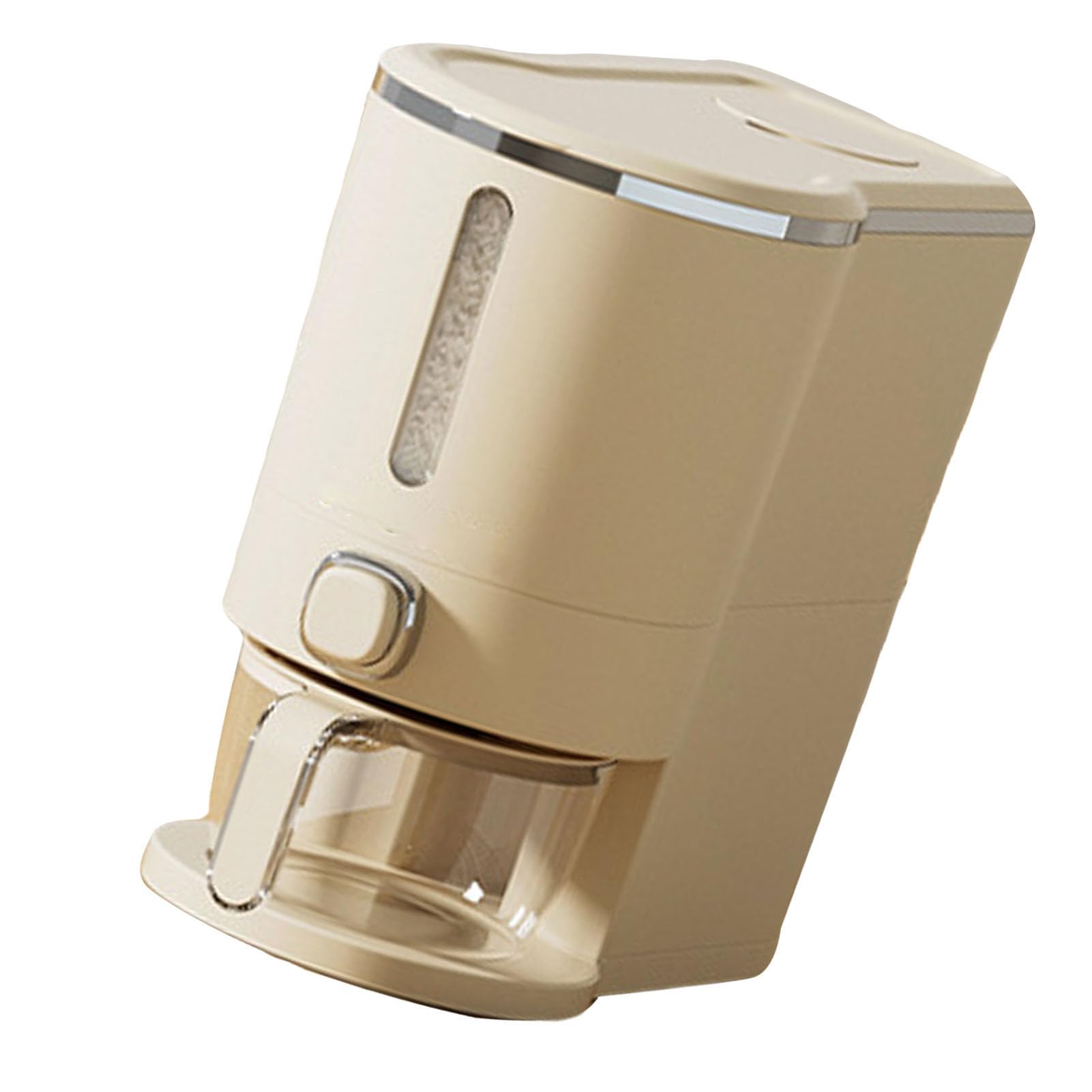 Ejoyous Dispenser per Riso da Contenitore per Riso in Plastica con Design a Pressa Contenitore per menti Sigillato di Grande capacità con Tazza per Uso Domestico di Cere e Cere (Piccolo 15