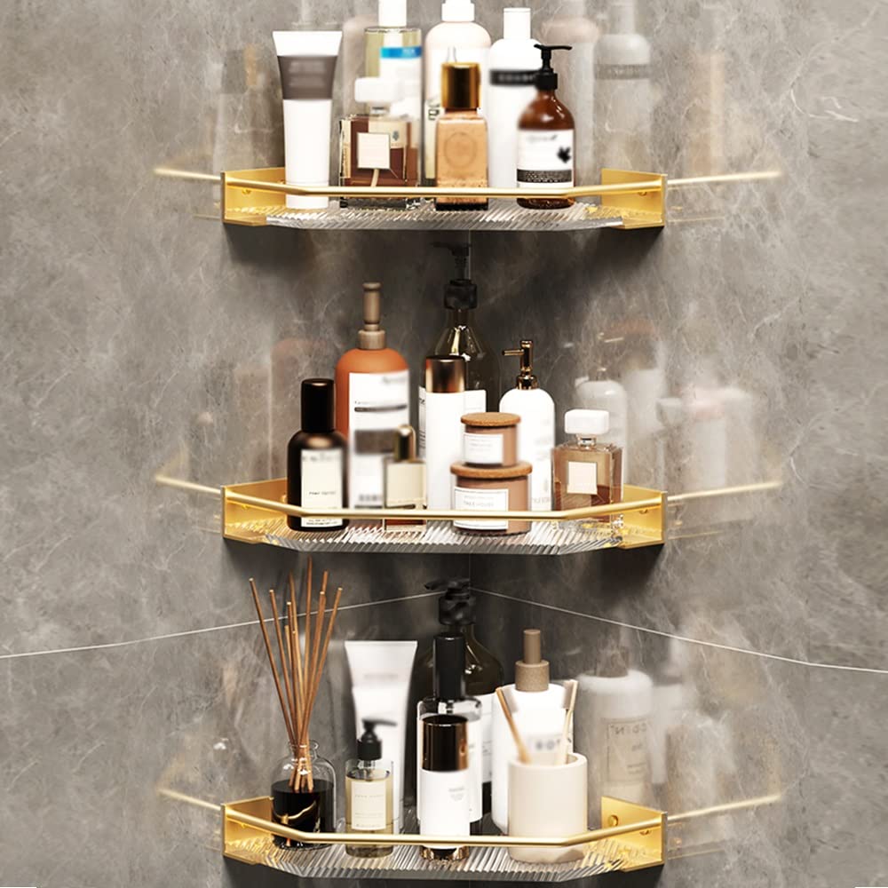 Shower Shelf Racks Bathroom Shelf Toilet Tripod Shower Room Acrylic Tripod Shower Caddy Shelf Organizer Rack Shower Caddy