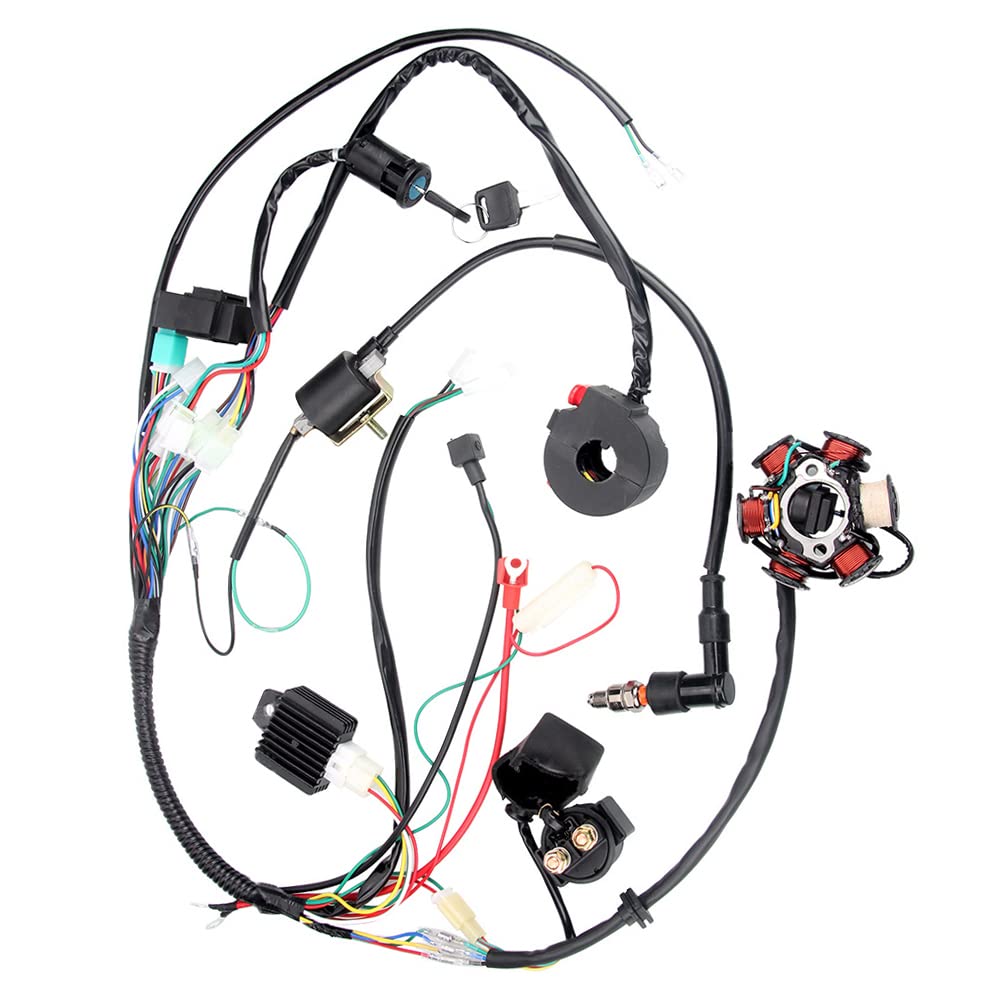 Kit di accensione CDI per cablaggio, Kit di accensione CDI per cablaggio adatto per quad cinesi con avviamento elettrico 50cc 70cc 90cc 110cc 125cc