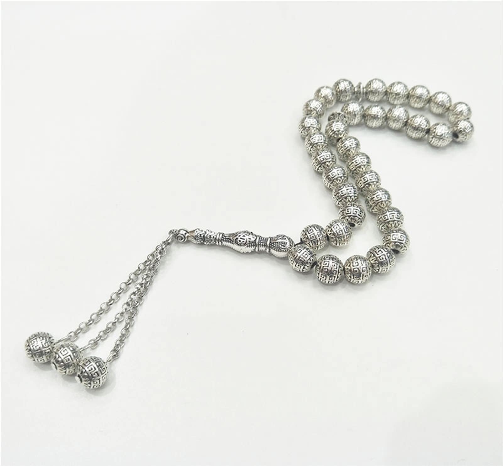 Perles plaquées argent pour réparer ou créer votre Tasbih de prière 33 perles