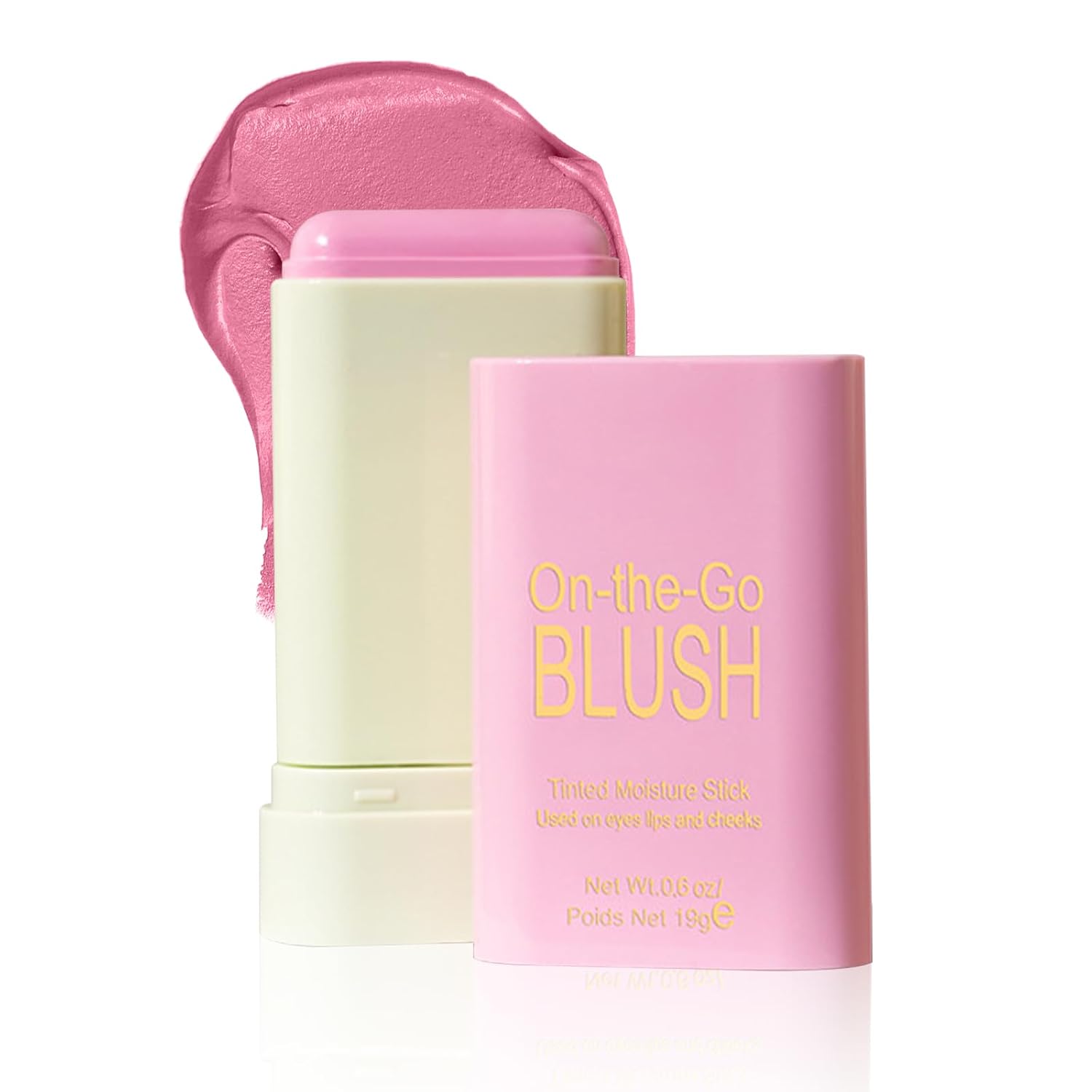 Cream Blush Stick Silky Creamy Blush for Cheeks Makeup Shy Pink