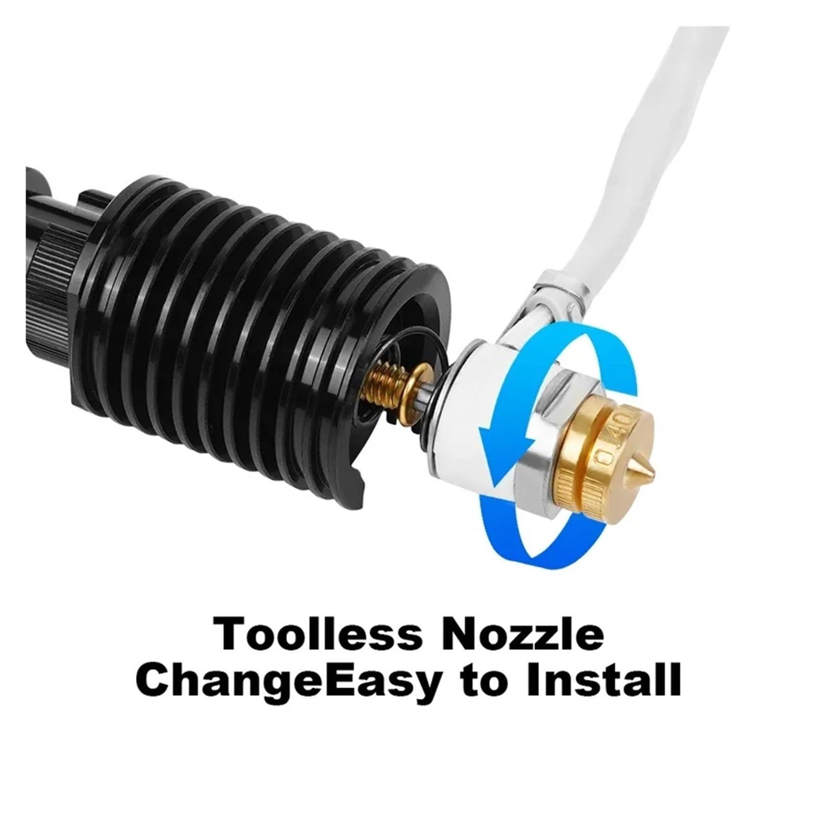 Verbessertes E3D Revo Keramik-Hotend-Kit, schnelle Heizheizung, schneller Düsenwechsel, kompatibel mit Creality Ender 3/V2Pro H2 V2S und Voron 3D-Druckern(0.6mm Kit)