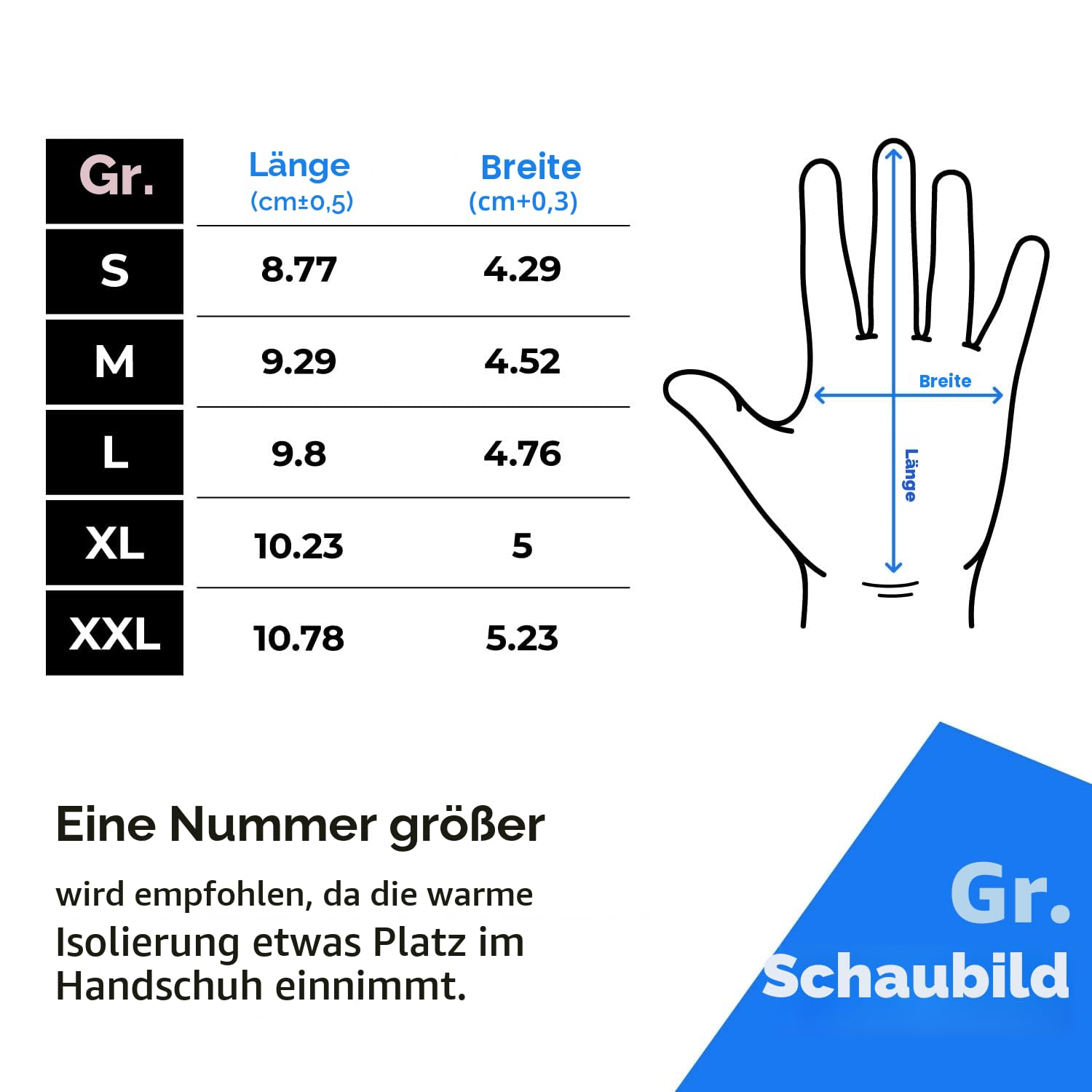toolant 2 Paar Winterlader Arbeitshandschuhe, Warme 3M Thinsulate Futter für kaltes Wetter Arbeit, 100% Vollkornleder mit Abriebs- und Punktionsbeständigkeit