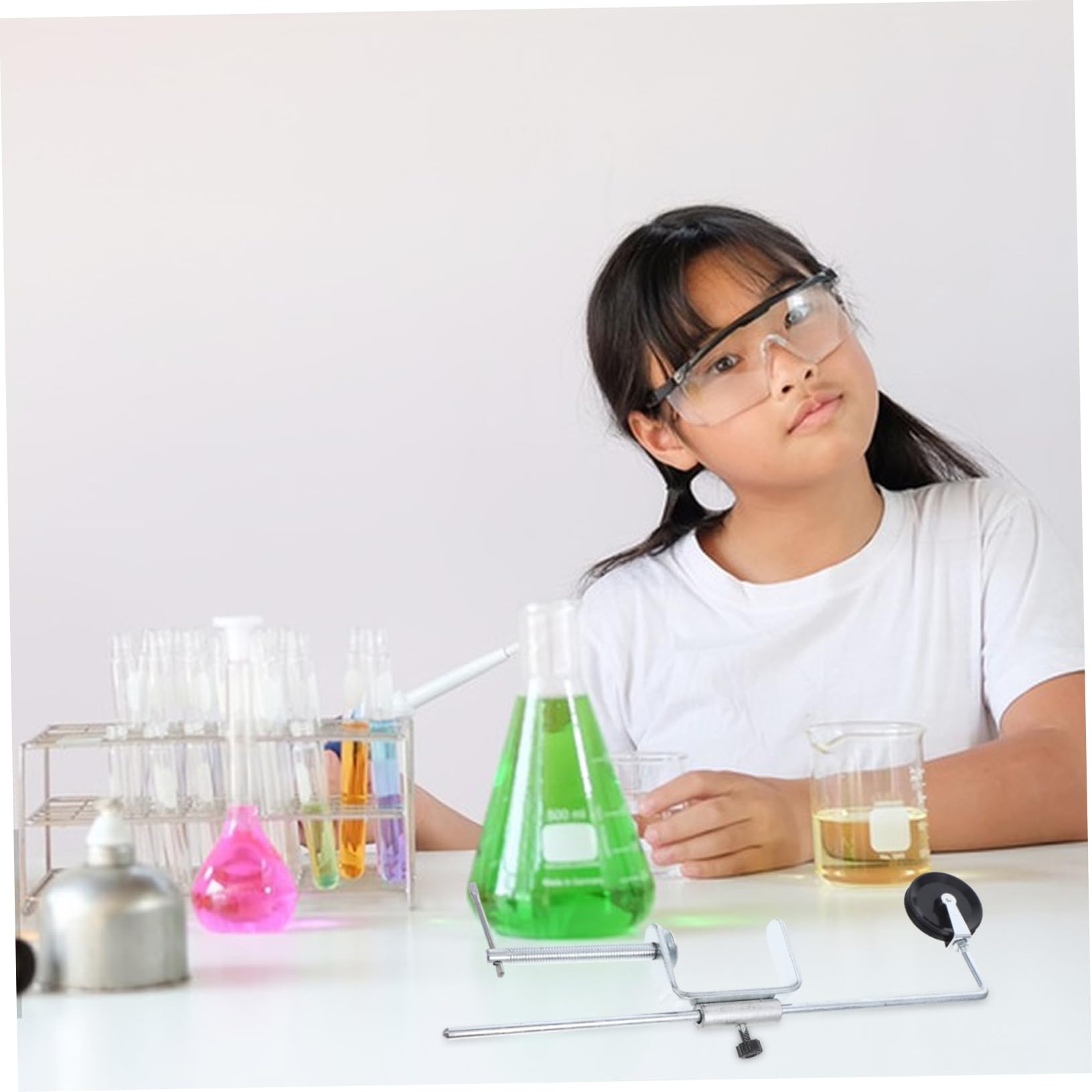 MAGICLULU Set Morsetto Da Tavolo e Puleggia Sperimentale in Metallo Per Laboratorio Didattico Di Fisica Supporto Morsetto Da Scrivania Regolabile Per Esperimenti Educativi Robusto e Preciso