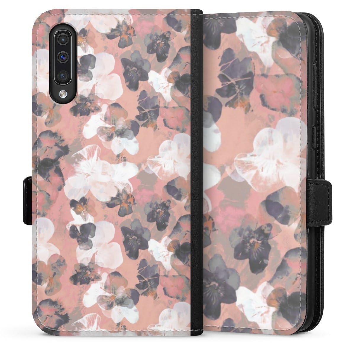 Etui Compatible avec Samsung Galaxy A50 Etui Folio Etui magnetique Pétales Motifs Peinture