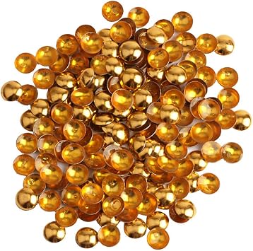 beadsland Dome Studs Hotfix in Size 5mm,1/3 Round Flat Back Dome Studs with 500pcsGold