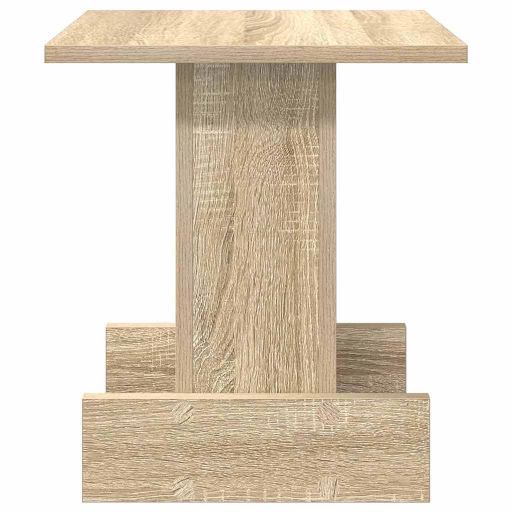 Tavolino in rovere Sonoma, 35,5 x 35 x 40 cm, con cassetto, per soggiorno, camera da letto, ufficio, moderno, salvaspazio, design organizer