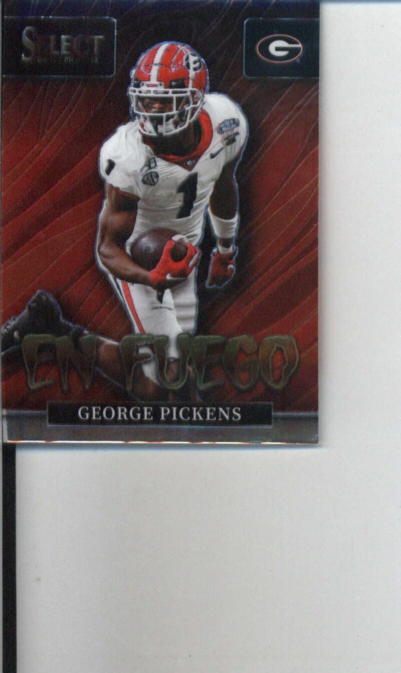 2022 Panini Select Draft Picks En Fuego #EN-GP George Pickens Georgia Bulldogs Football Card - Sportscard Superstore