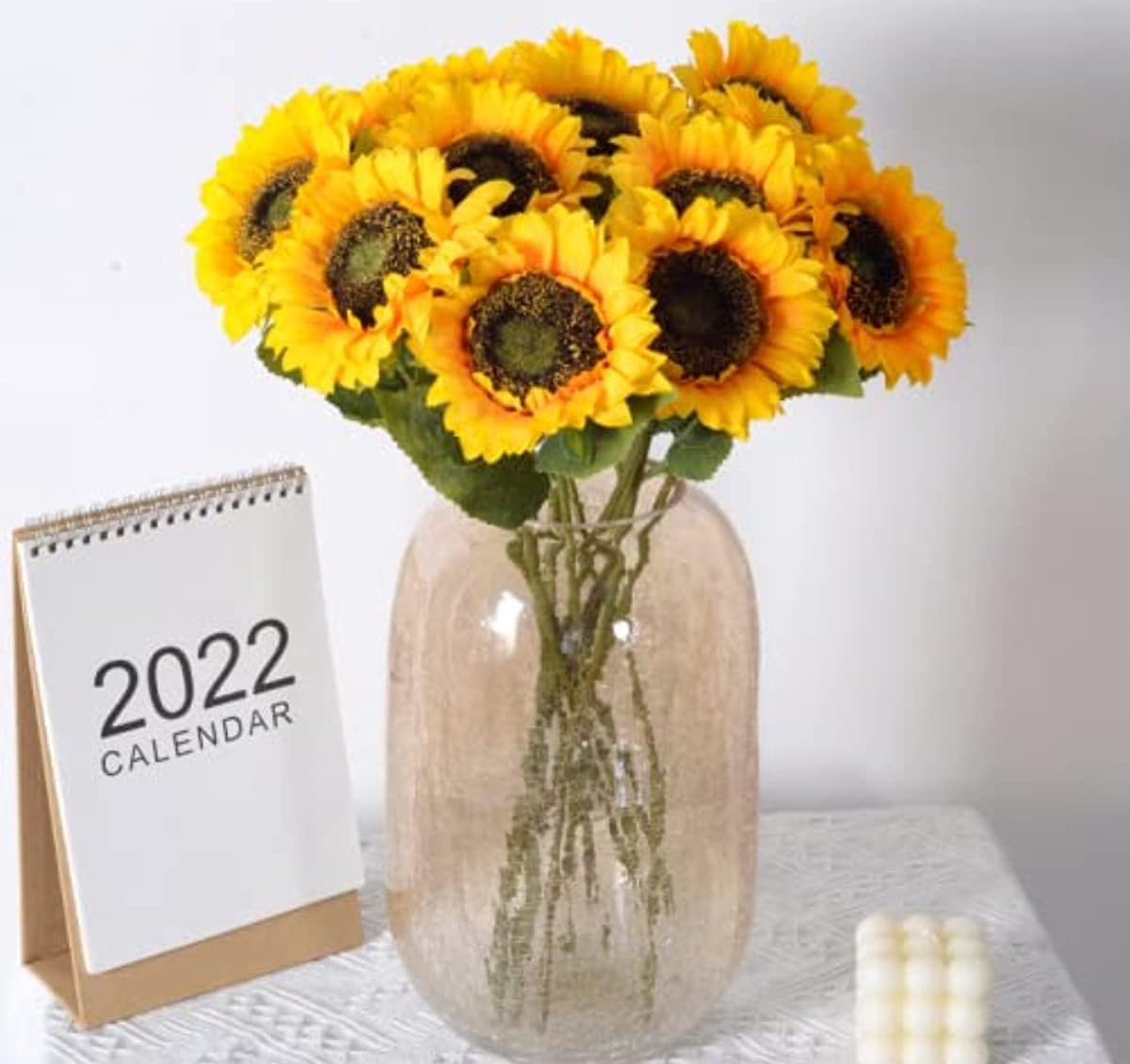 Plastic 5Pcs Artificial Sunflower Flowers/Artificial Sunflower Big Size/Sunflower Artificial Bouquet For Decoration/Decorative Items For Home,Bedroom (Sunflower Sticks Long), Yellow