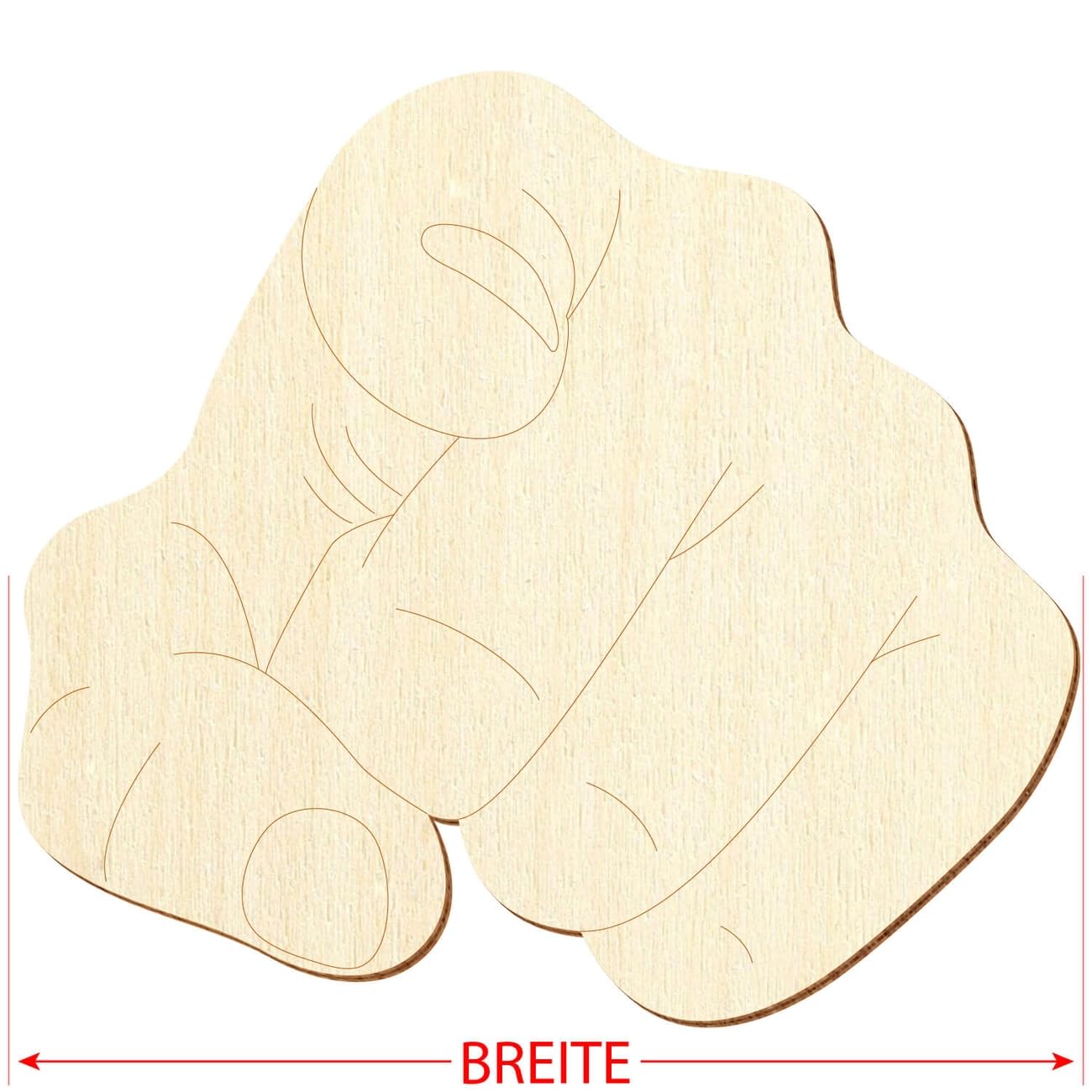 Wanted - Segnalibro a mano in legno, 3 – 50 cm, confezione da 100 pezzi, larghezza: 27 cm