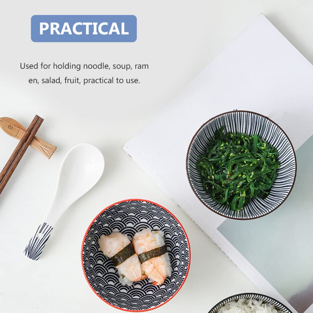 Ceramiczne naczynie miska do serwowania żywności: Porcelanowa miska na ryż śniadanie płatki owocowe sałatka deser przekąski miski azjatyckie naczynia stołowe do domu restauracji 2 szt