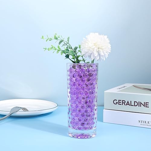 Miniatura 6 de 20000 cuentas de agua moradas para jarrones, cuentas de gel de cristal redondas para velas flotantes, decoración floral, fiesta de Navidad y