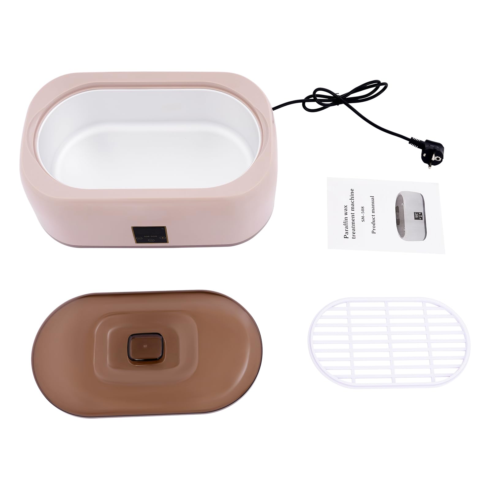 Waxing Podgrzewacz wosku, 4000 ml, podgrzewacz do depilacji, z ciepłym woskiem, do całego ciała, w domu, różowy