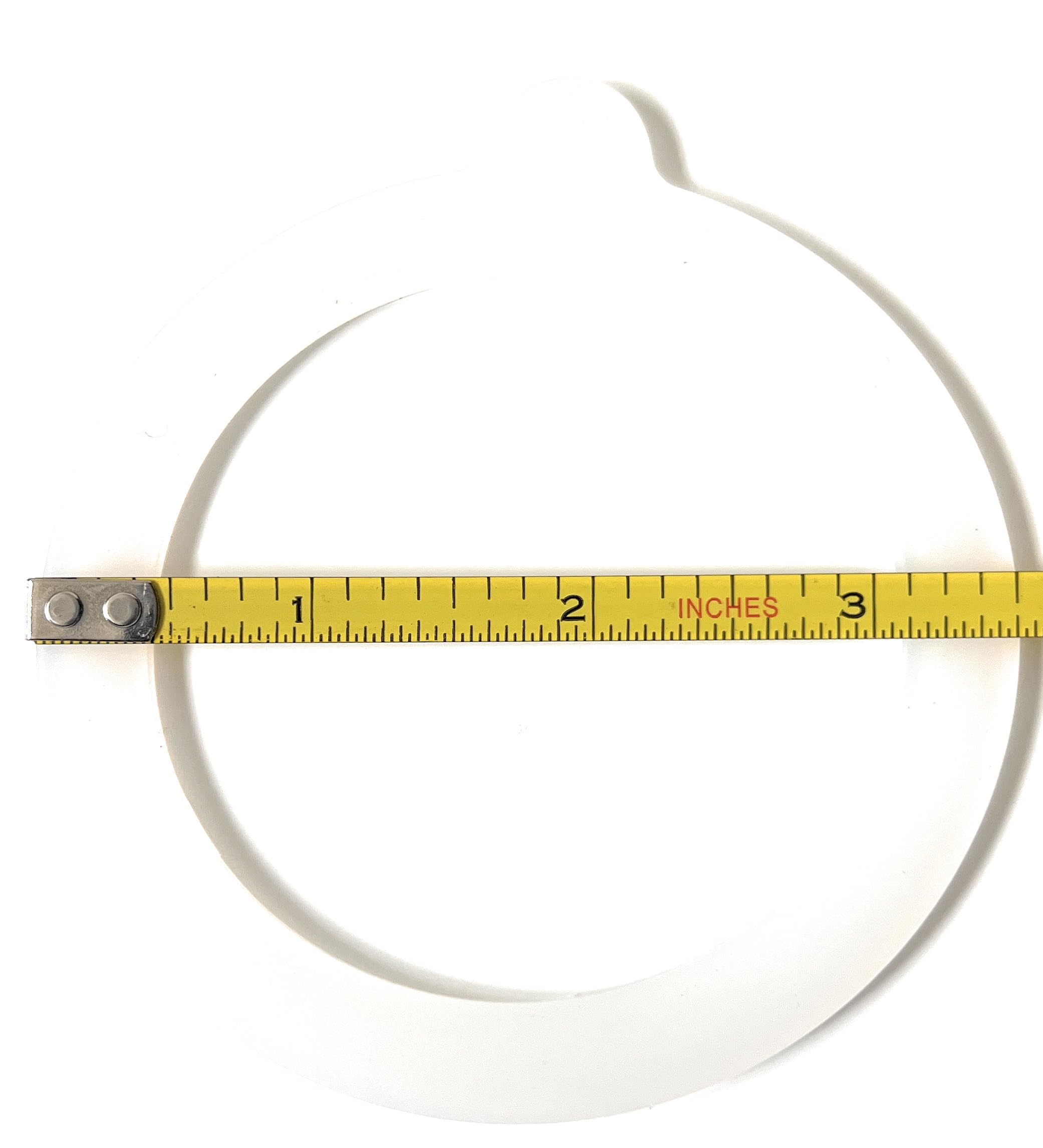 Silikon-Ersatzdichtungen, passend für breite 8,9 cm Einmachgläser, Außendurchmesser 8,9 cm x Innendurchmesser 7,9 cm, 4 Stück, Weiß