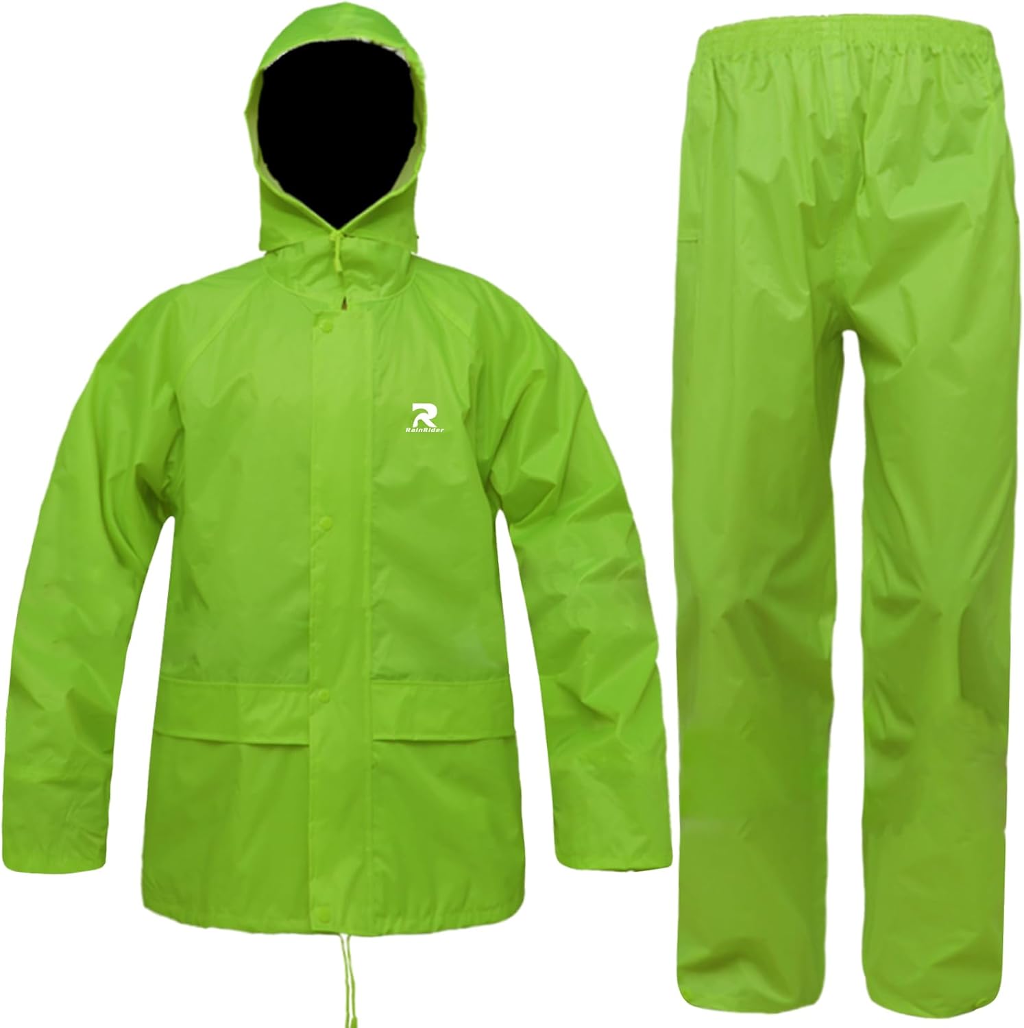RainRider Rain Suits Safety Rain Jacket with Pants High Visibility Reflective Rain Gear RainRider Rain Suits Safety Rain Jacket with Pants High Visibility Reflective Rain Gear