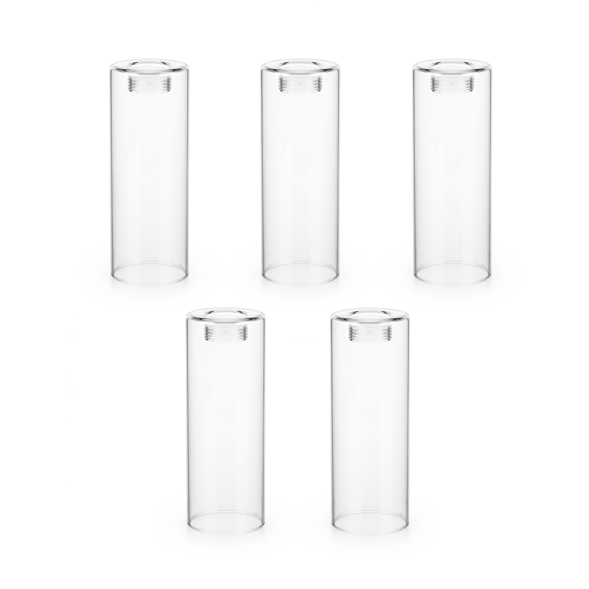 5Pack E14 Clear Glass Lamp Shades, Small Lampshades for Ceiling Lights,