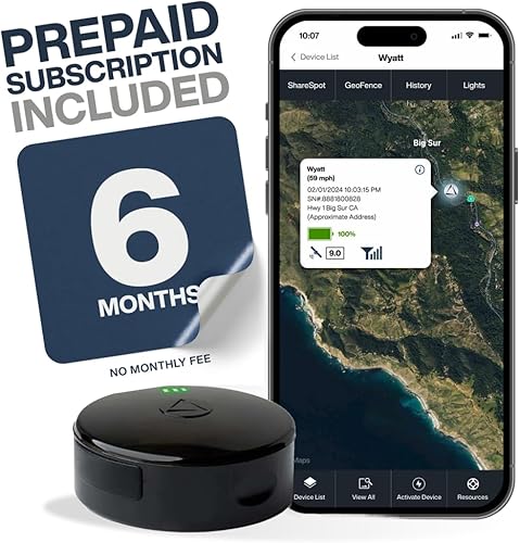 LandAirSea 54 rastreadores GPS + 6 meses sin suscripción. Batería larga, magnética y resistente al agua. Rastreador GPS global para vehículos.