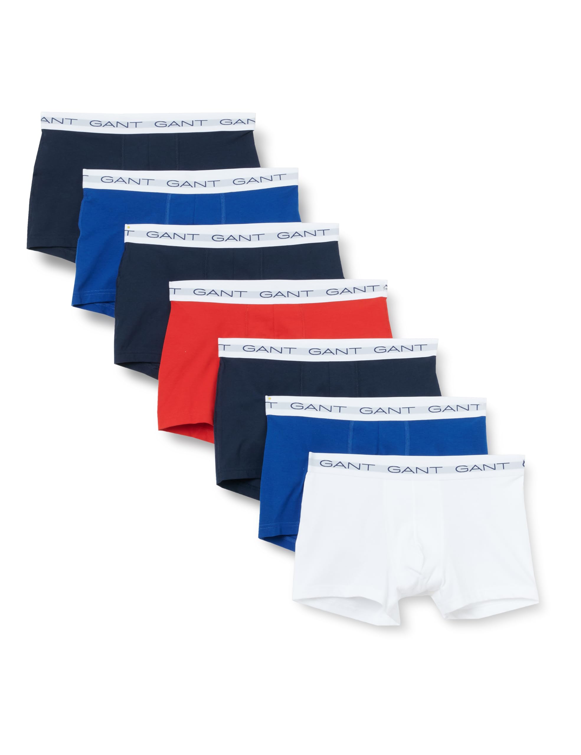 Gant Men's Multi-Coloured Trunks, Pack Of 7, Underwear, Standard (Pack Of 7)