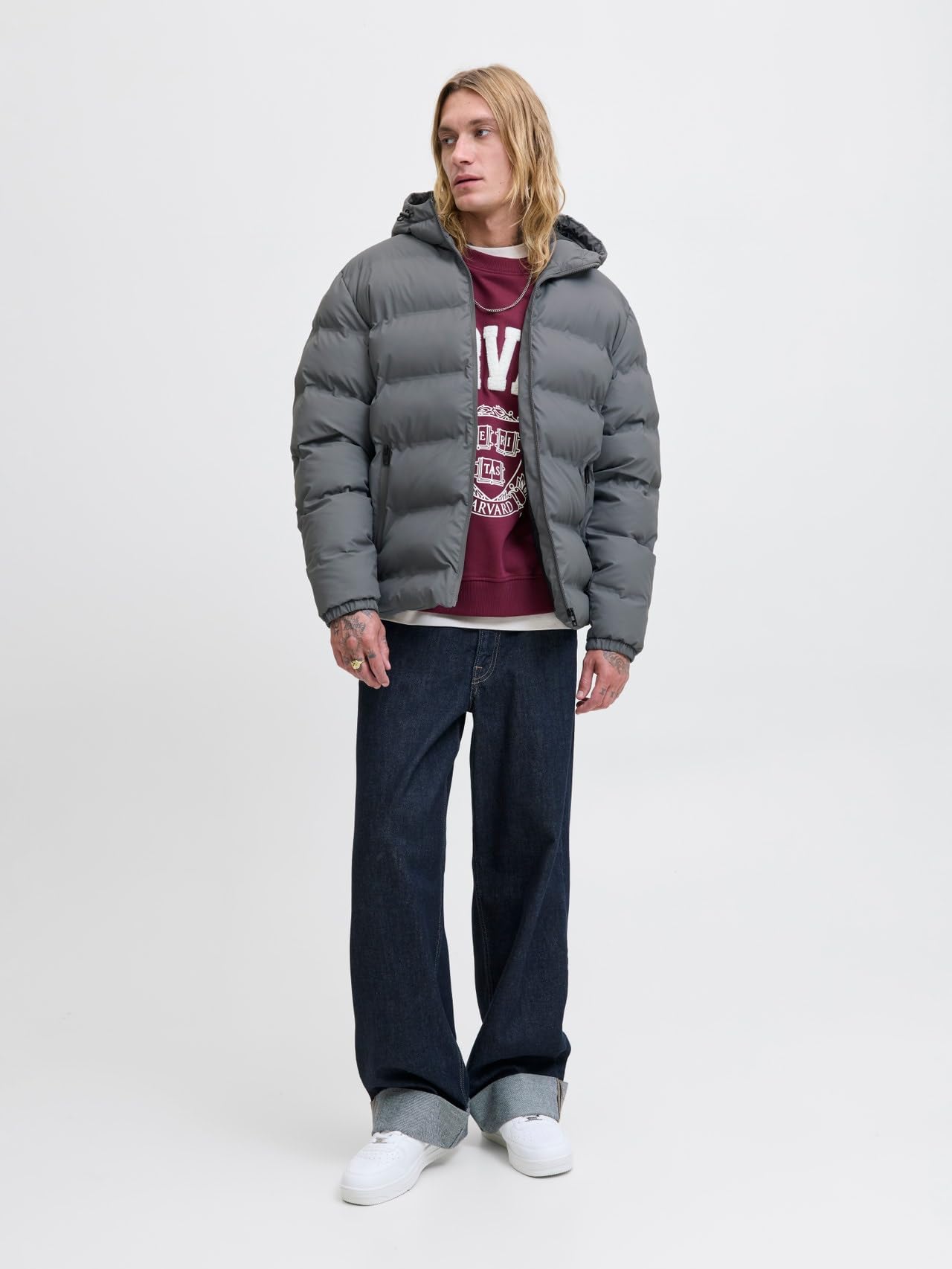 JACK & JONES Jjelements PU Puffer Jjelements Puffer Hombre (Pack de 1)