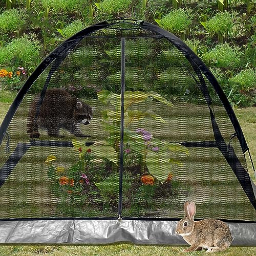 Red para estanque de jardín con malla de 0.5 pulgadas y cremalleras de acceso rápido de 12x9 7