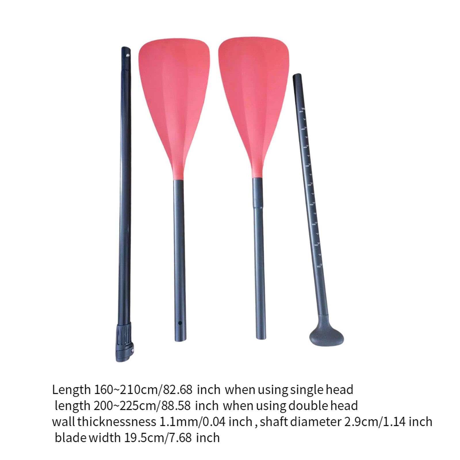 Remo para Kayak, Tabla de Surf de Remo, Remo de Doble Cabezal, Ajustable, 4 Secciones, Remo de Canoa de Doble Extremo para Deportes acuáticos, Rafting